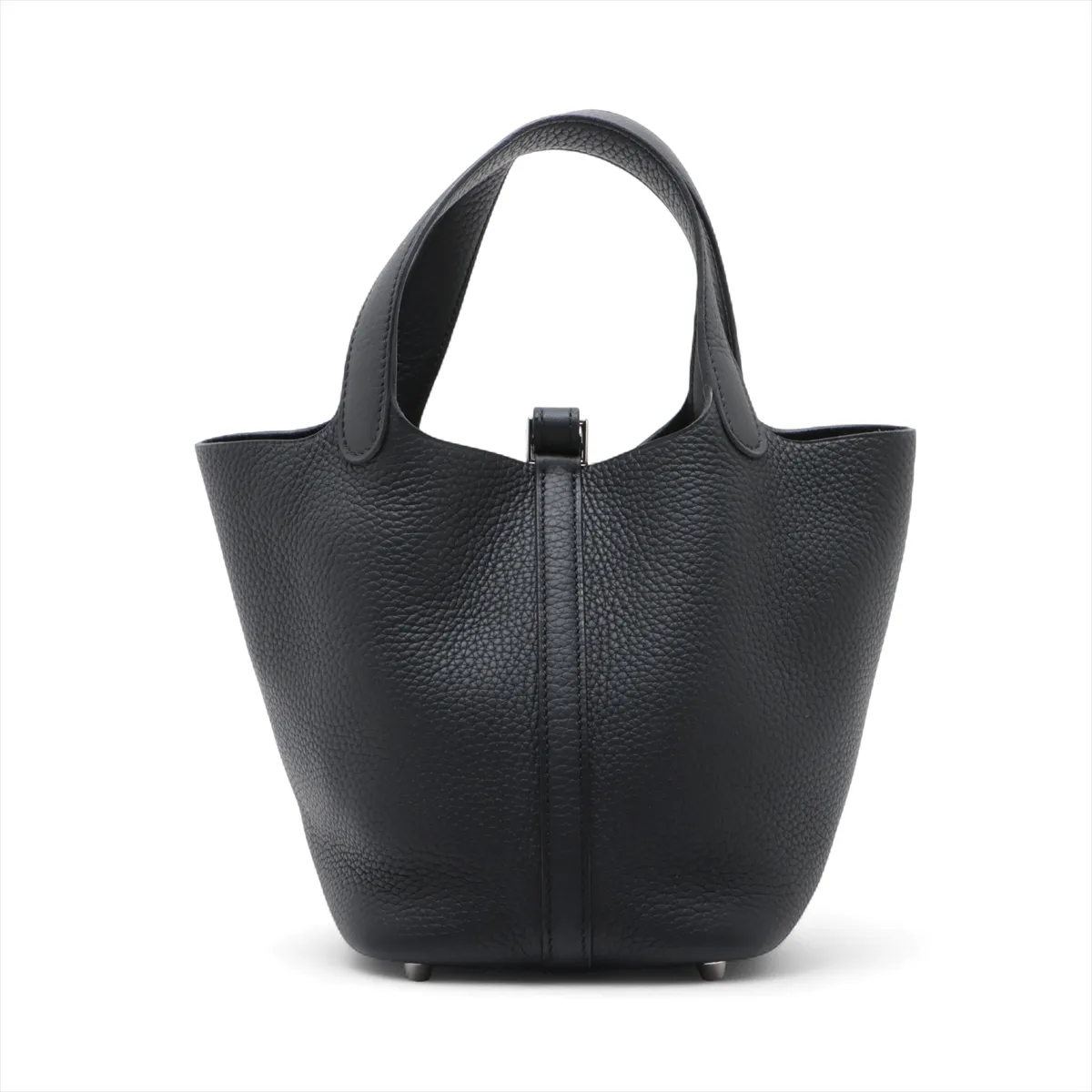 [Individually wrapped] Hermes Picotan Lock 18 PM Taurillon Clemence Black Silver Hardware K:2025 — view 2