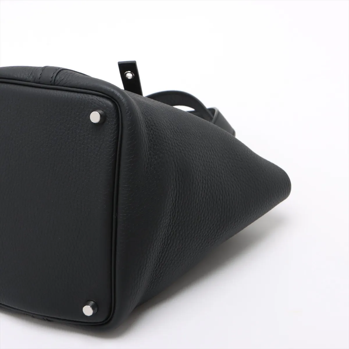 [Individually wrapped] Hermes Picotan Lock 18 PM Taurillon Clemence Black Silver Hardware K:2025 — view 3