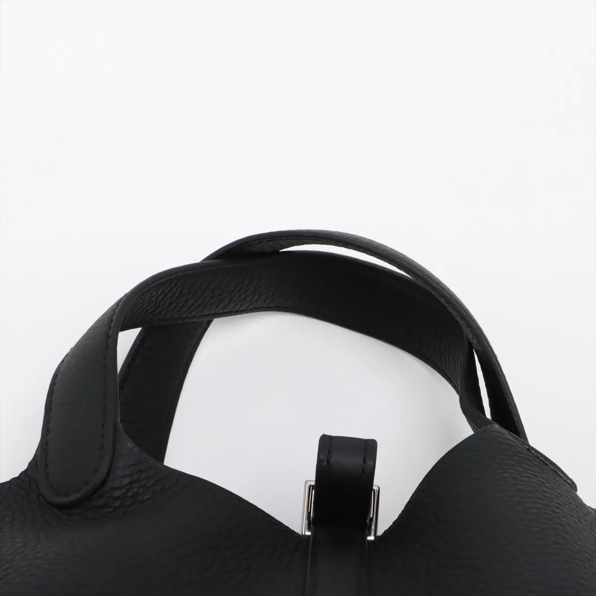 [Individually wrapped] Hermes Picotan Lock 18 PM Taurillon Clemence Black Silver Hardware K:2025 — view 6