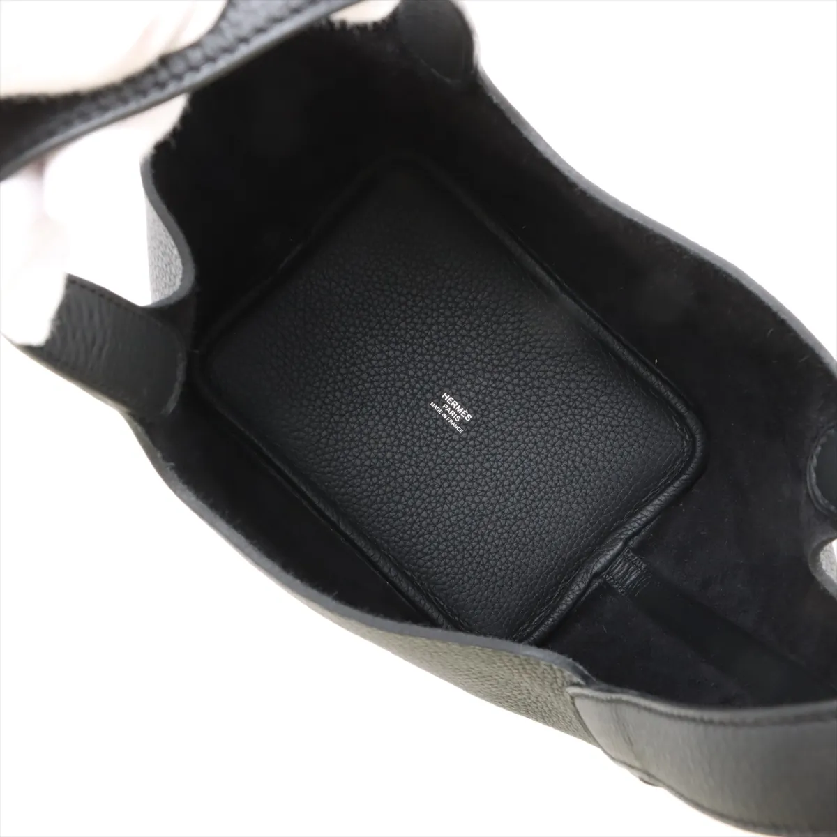 [Individually wrapped] Hermes Picotan Lock 18 PM Taurillon Clemence Black Silver Hardware K:2025 — view 7