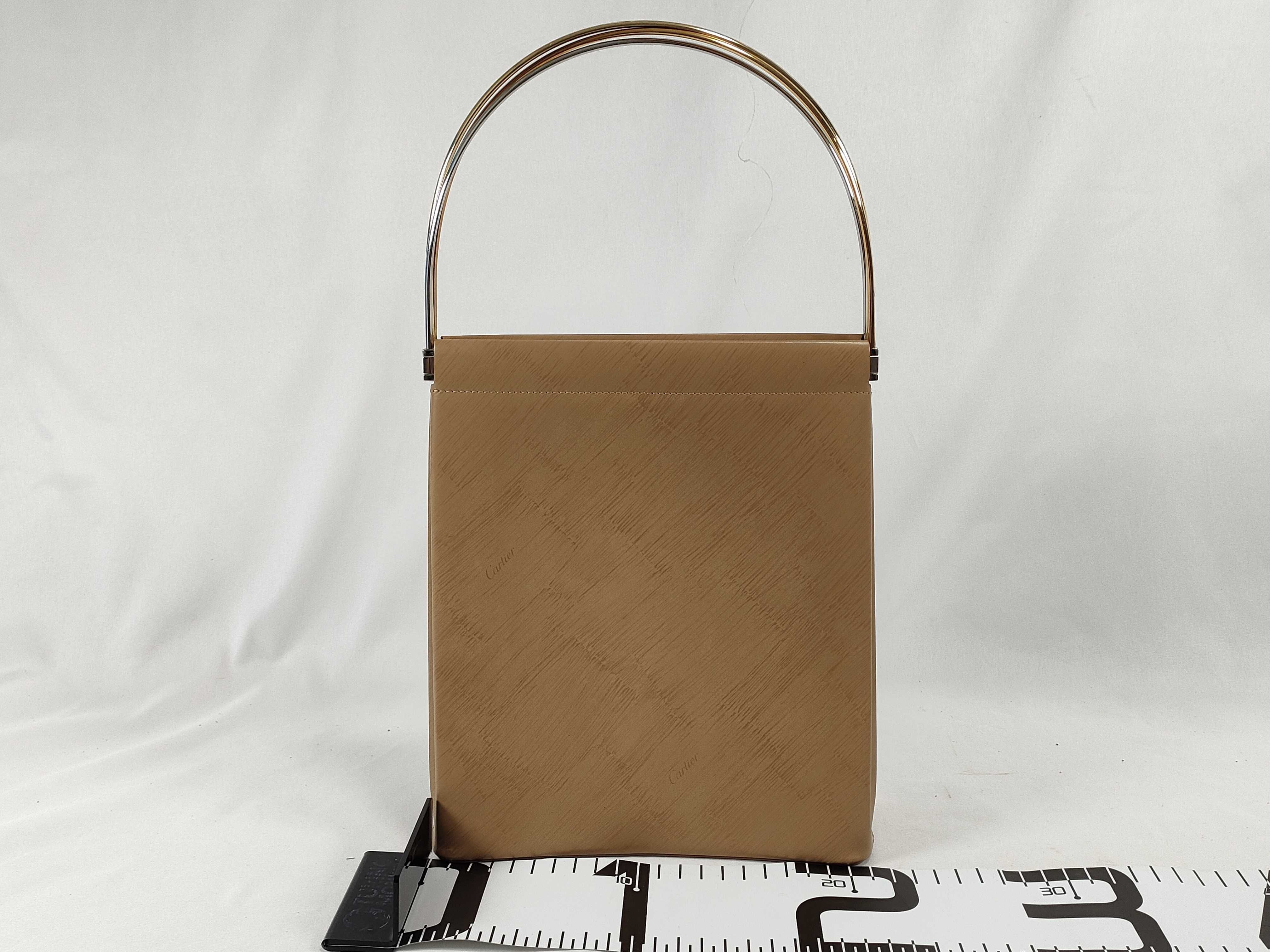 Trinity Leather Handbag, Brown — view 2