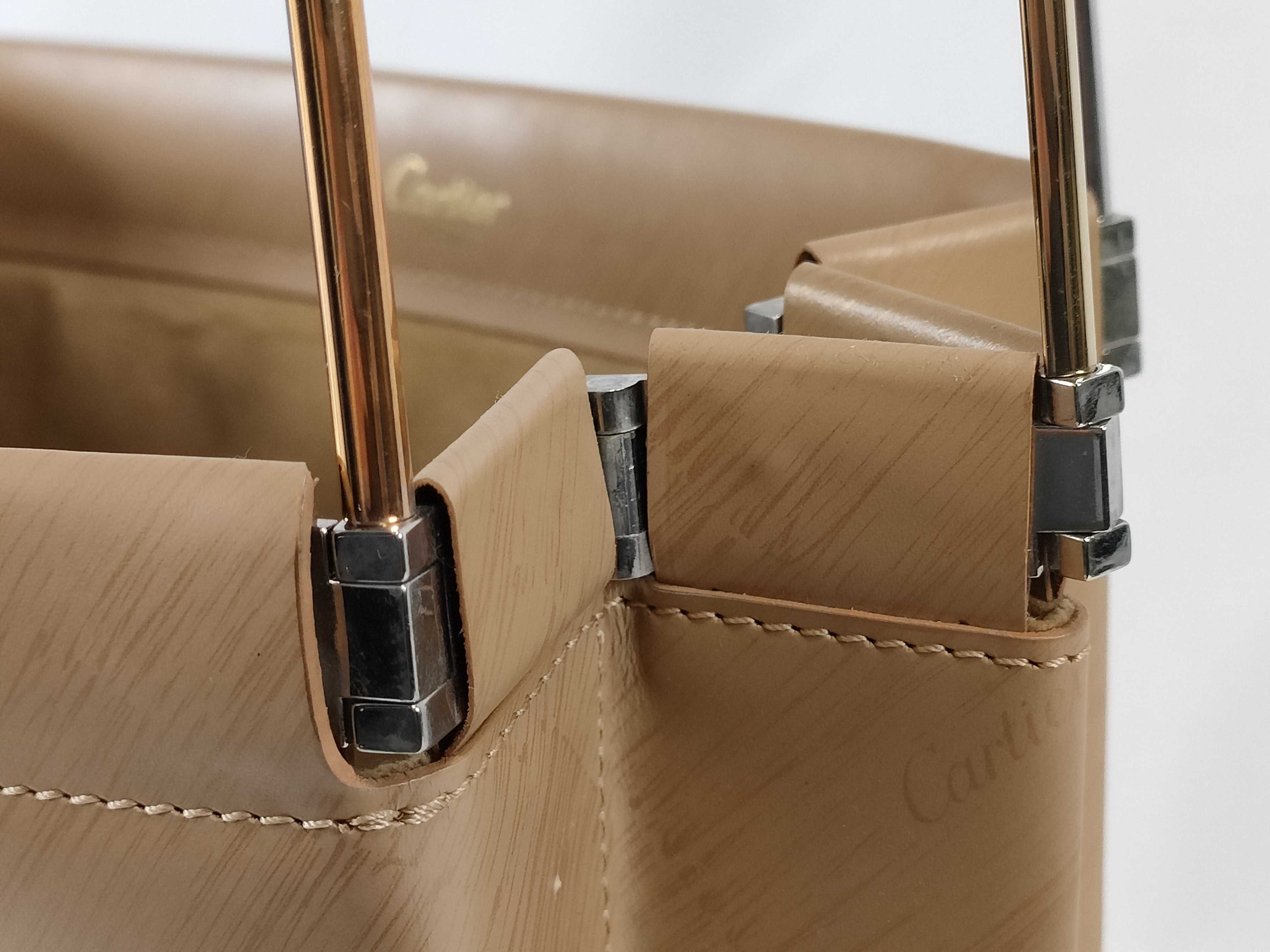Trinity Leather Handbag, Brown — view 13