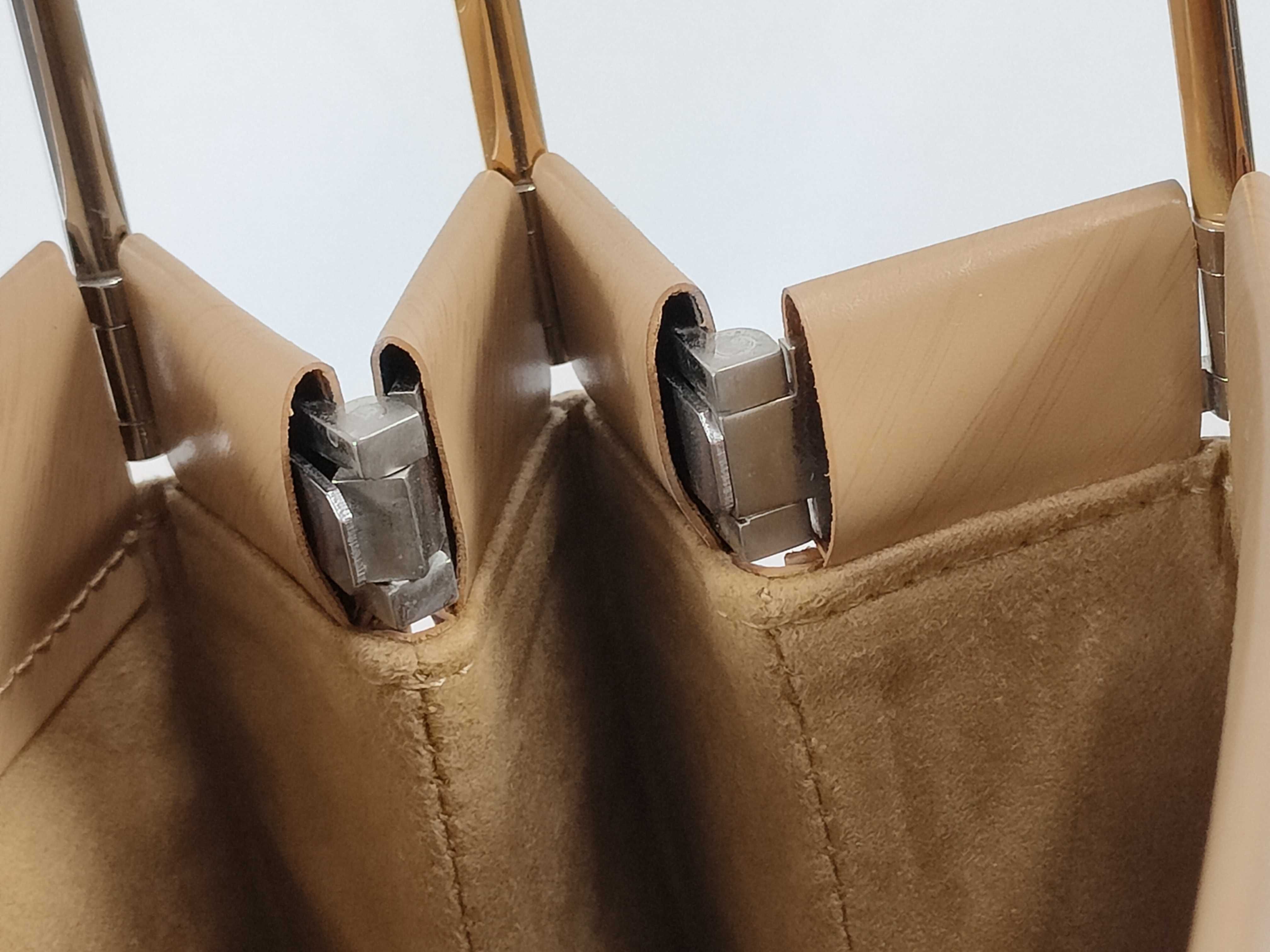 Trinity Leather Handbag, Brown — view 8