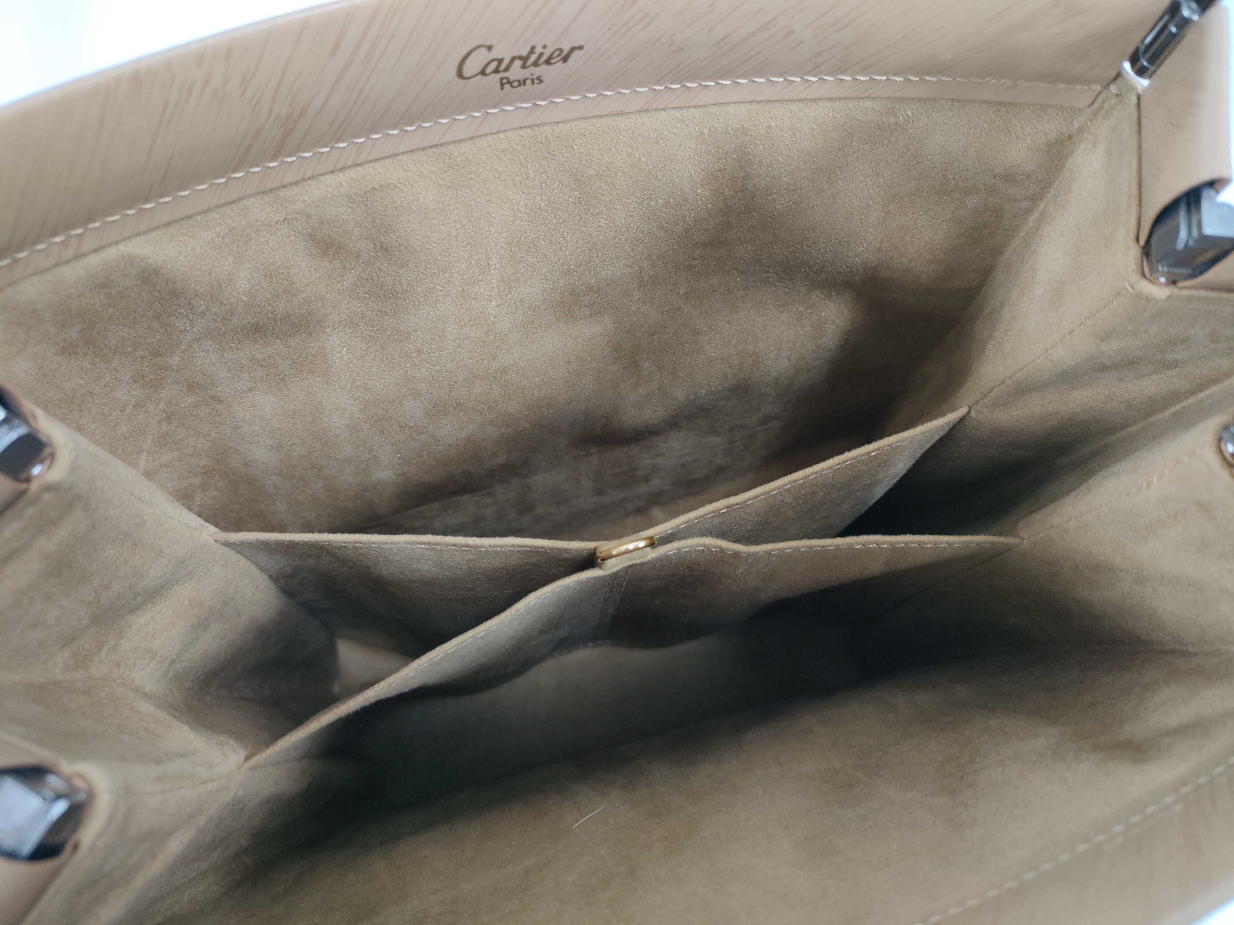 Trinity Leather Handbag, Brown — view 9