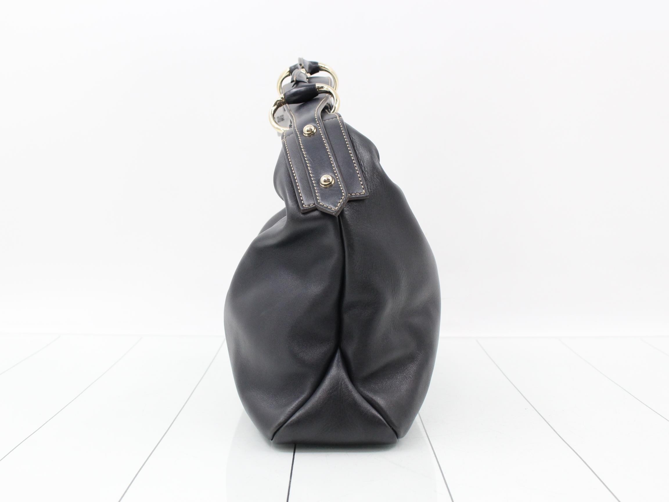 Horsebit Leather One-Shoulder Bag — view 3