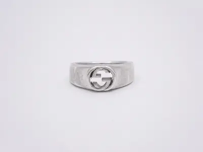 Interlocking ring, SV925, 5.5g, stamped "11", actual size #10