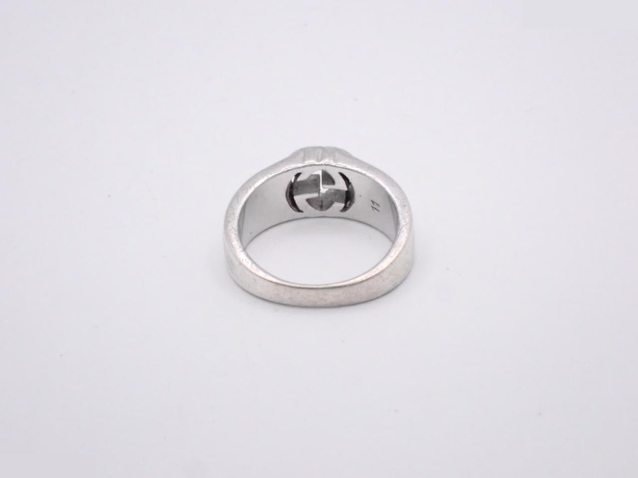 Interlocking ring, SV925, 5.5g, stamped "11", actual size #10 — view 2
