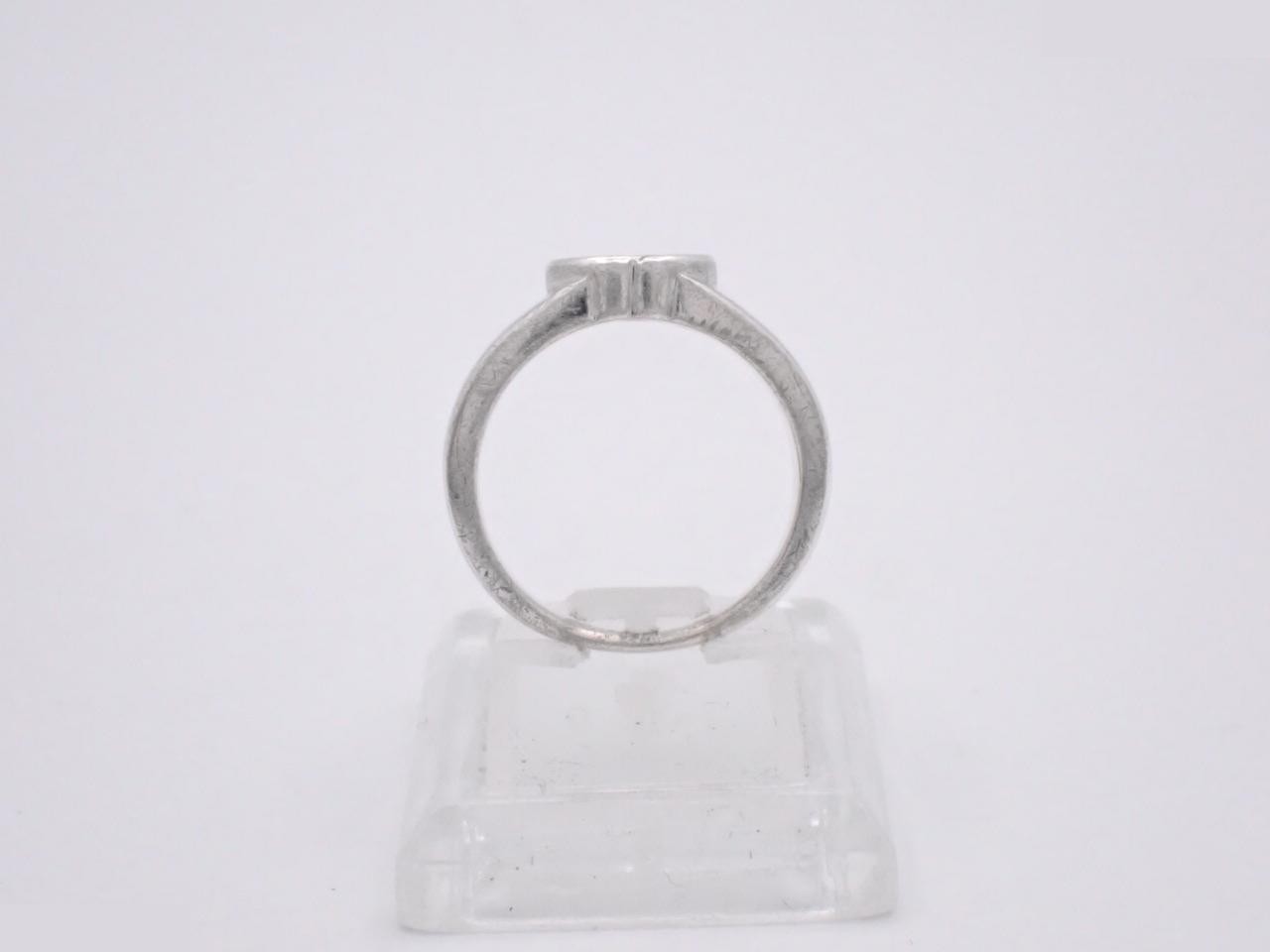 Interlocking ring, SV925, 5.5g, stamped "11", actual size #10 — view 3