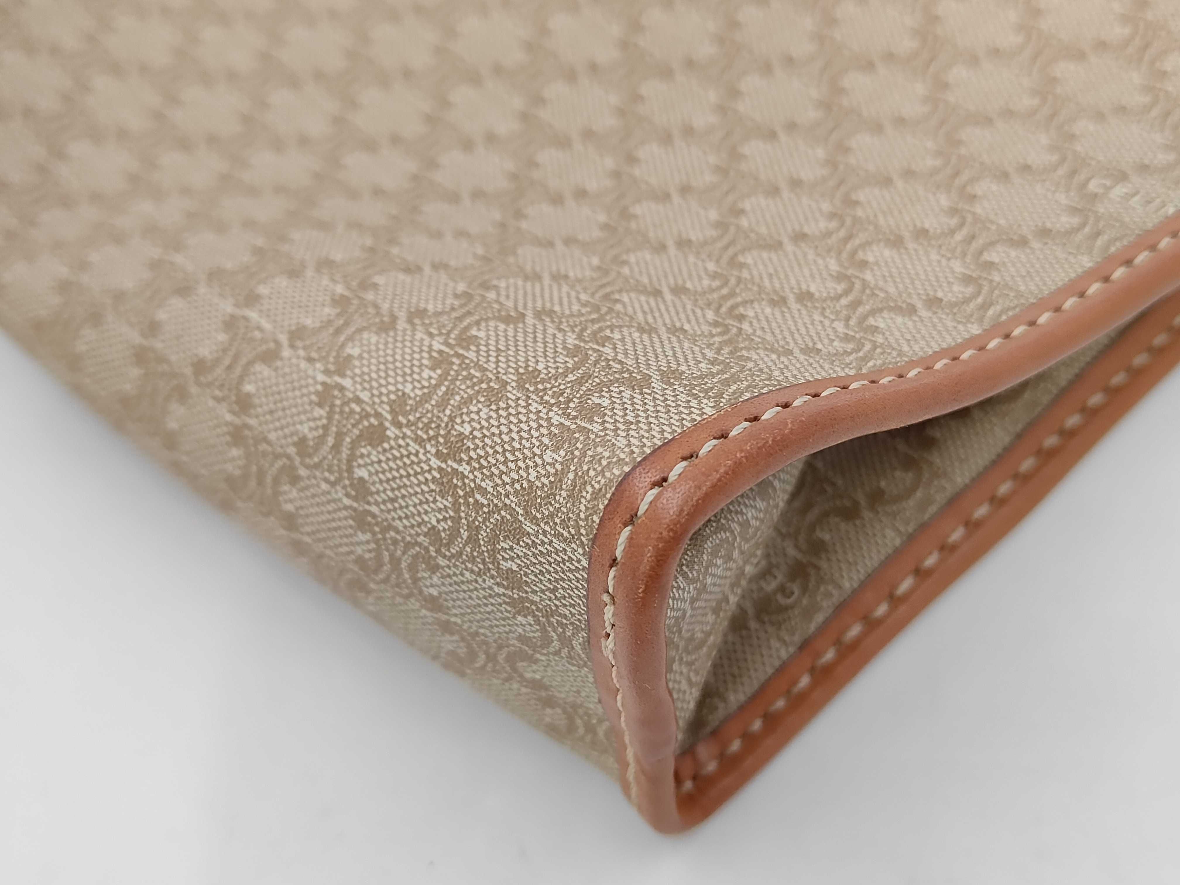 Macadam Pattern Clutch Bag, Second Bag, PVC x Leather, Beige Clutch Bag — view 4