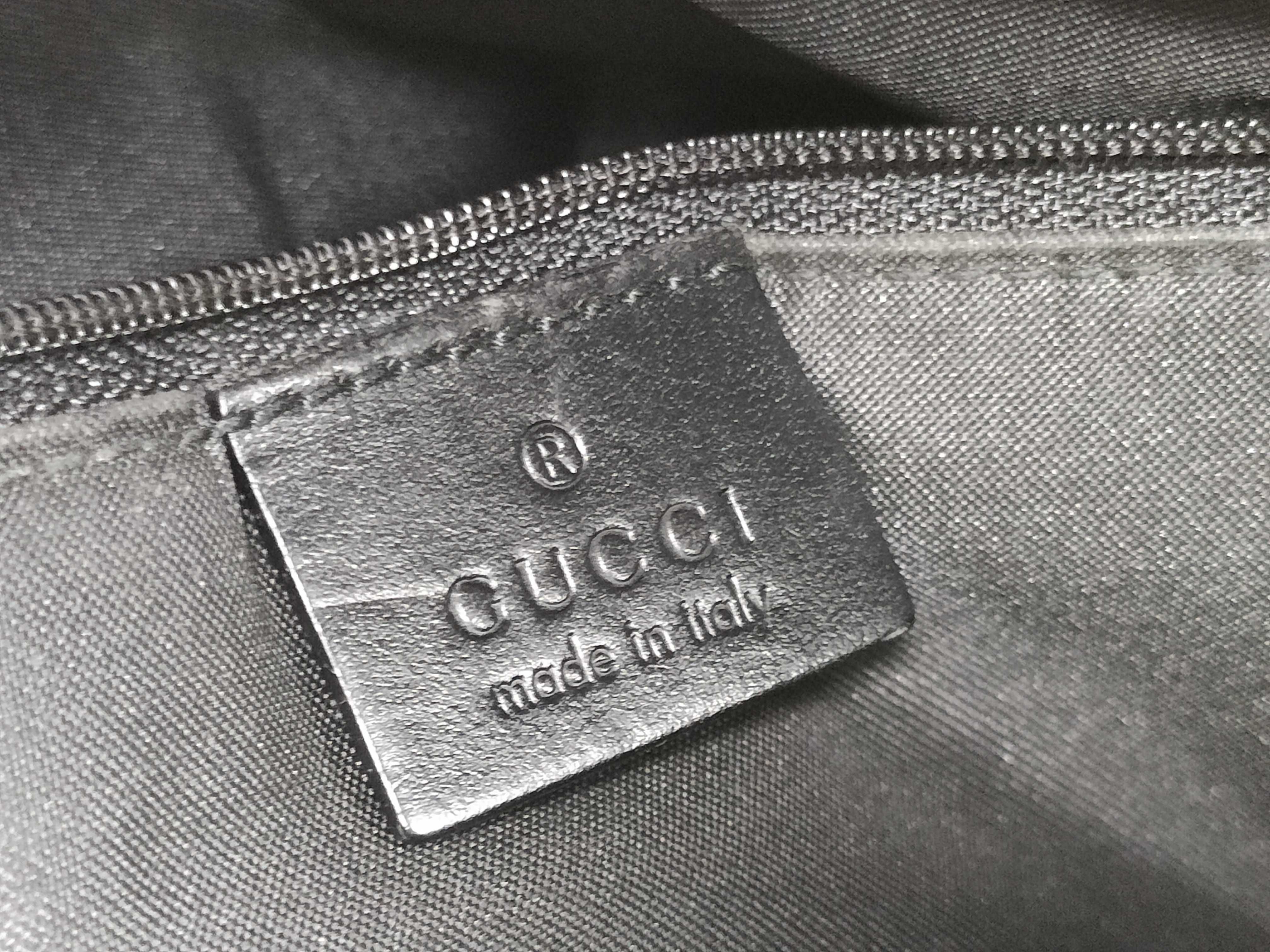 GG Canvas Handbag with Front Pocket, Black Tote Bag — view 14