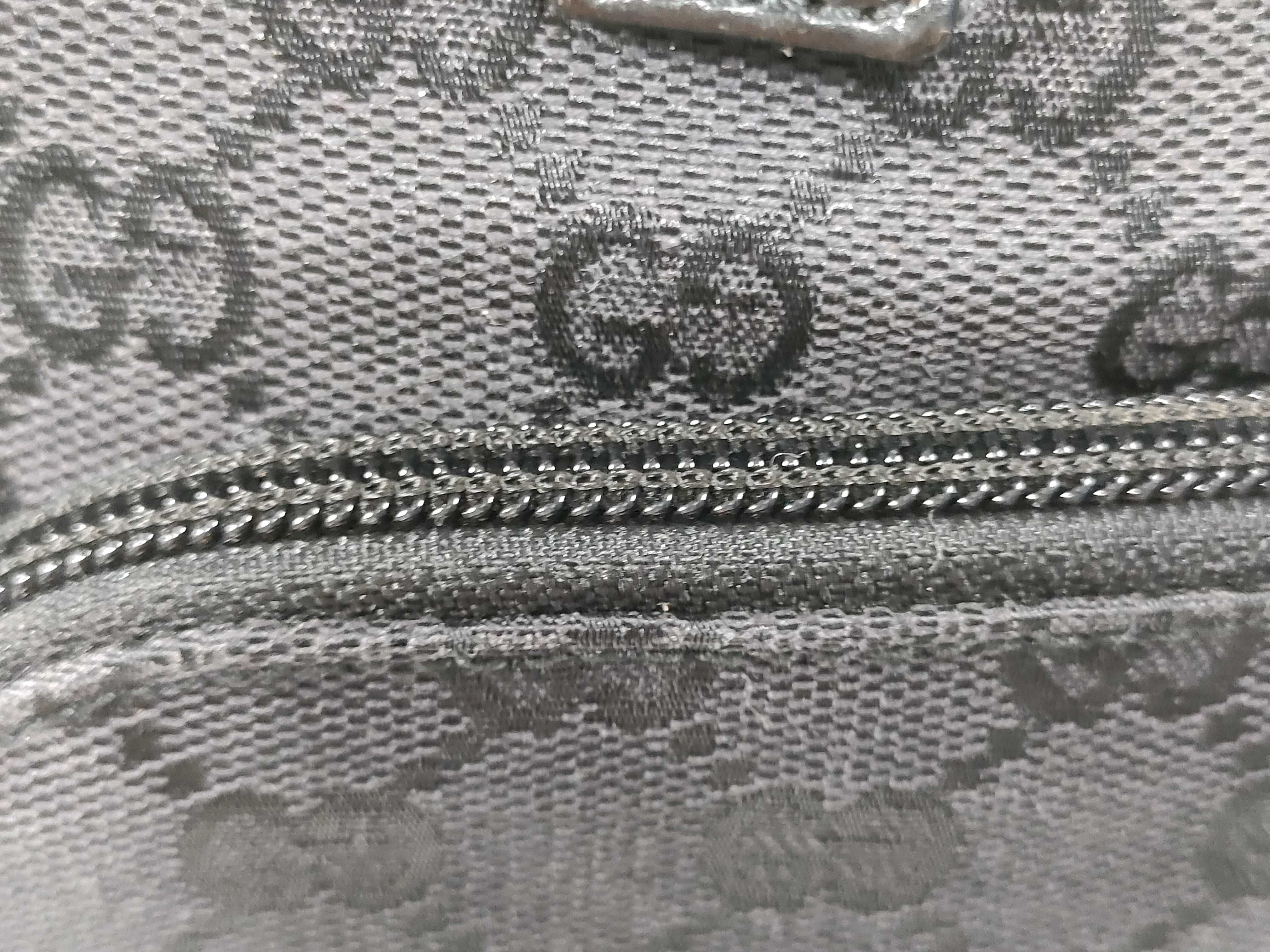 GG Canvas Handbag with Front Pocket, Black Tote Bag — view 8