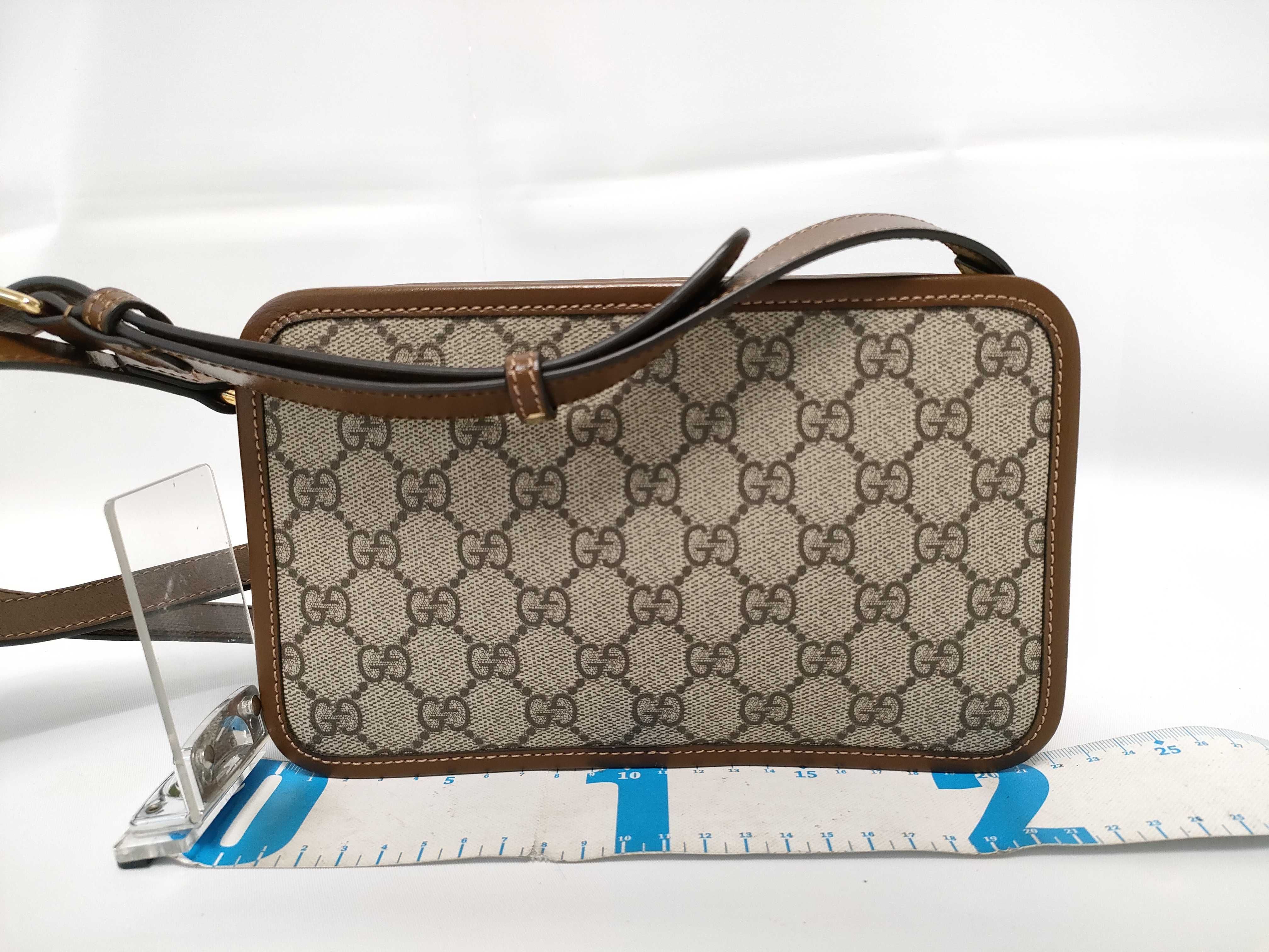 GG Supreme PVC x Leather Shoulder Bag, Brown, 658572 0416 (Shoulder Bag) — view 2