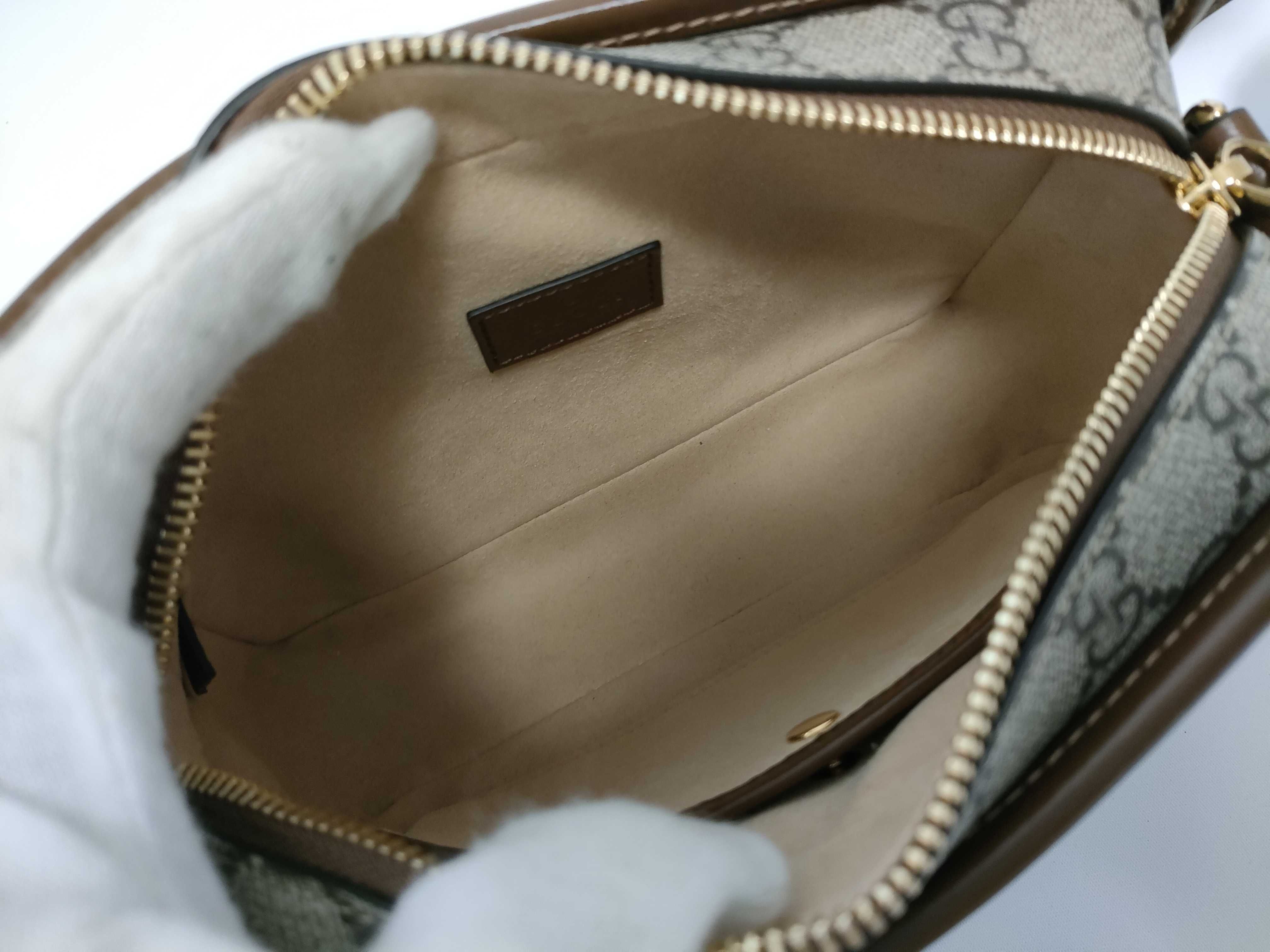GG Supreme PVC x Leather Shoulder Bag, Brown, 658572 0416 (Shoulder Bag) — view 9