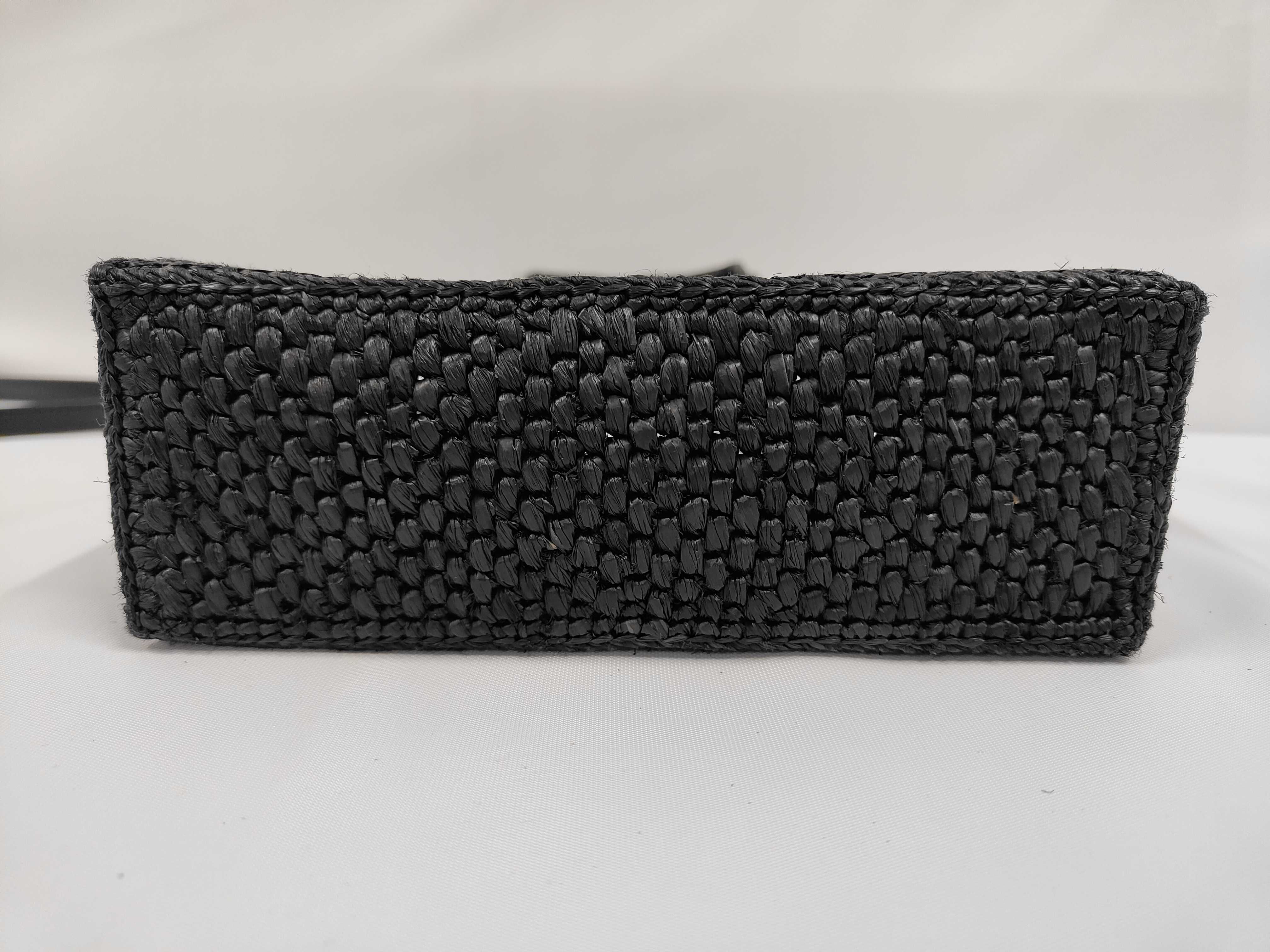 Font Handbag 2-Way Raffia Black - Handbag — view 3