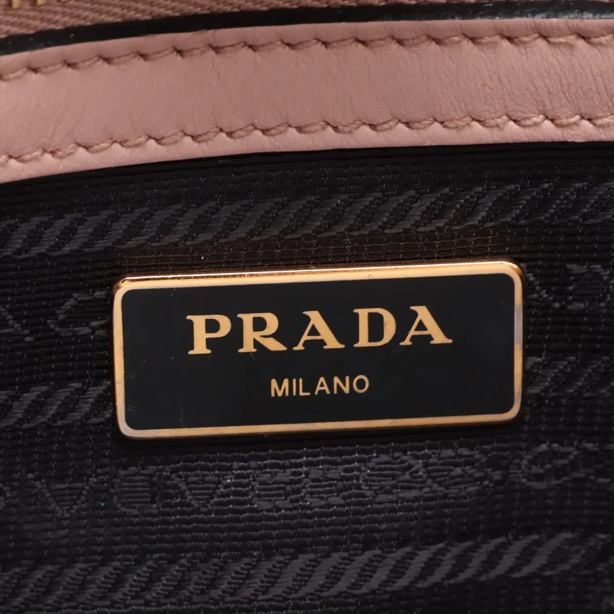 Saffiano Leather 2-Way Handbag, Beige — view 11