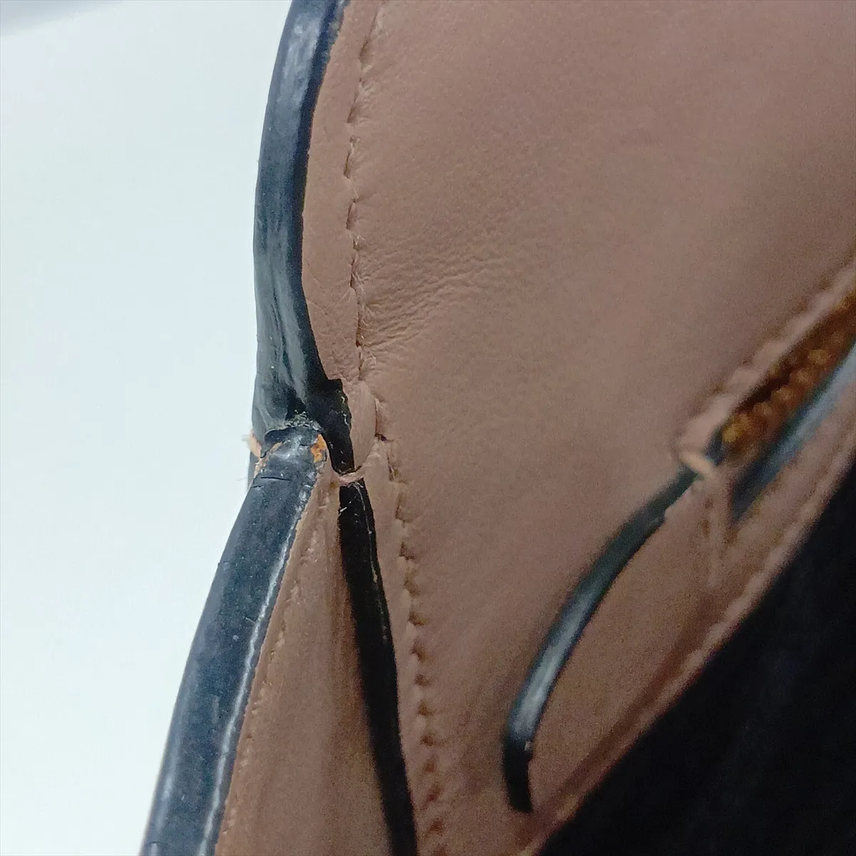 Saffiano Leather 2-Way Handbag, Beige — view 12