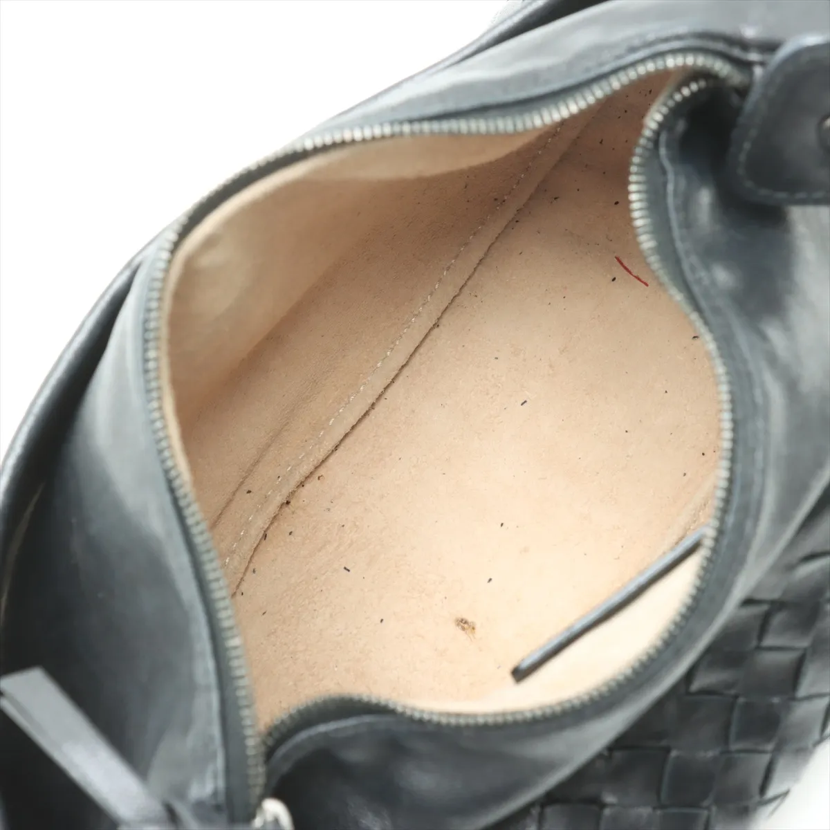 Intrecciato Leather Shoulder Bag Black 143276 — view 6