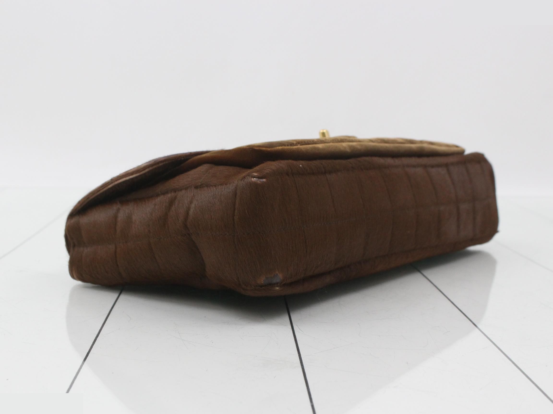 Chocolate bar shoulder bag, calfskin — view 5