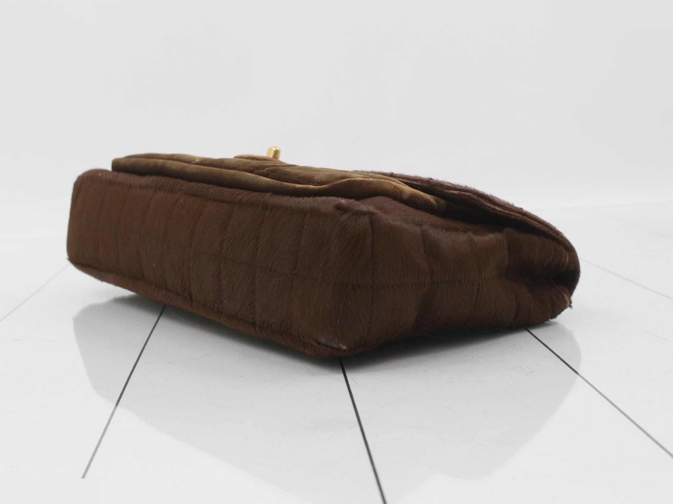 Chocolate bar shoulder bag, calfskin — view 6