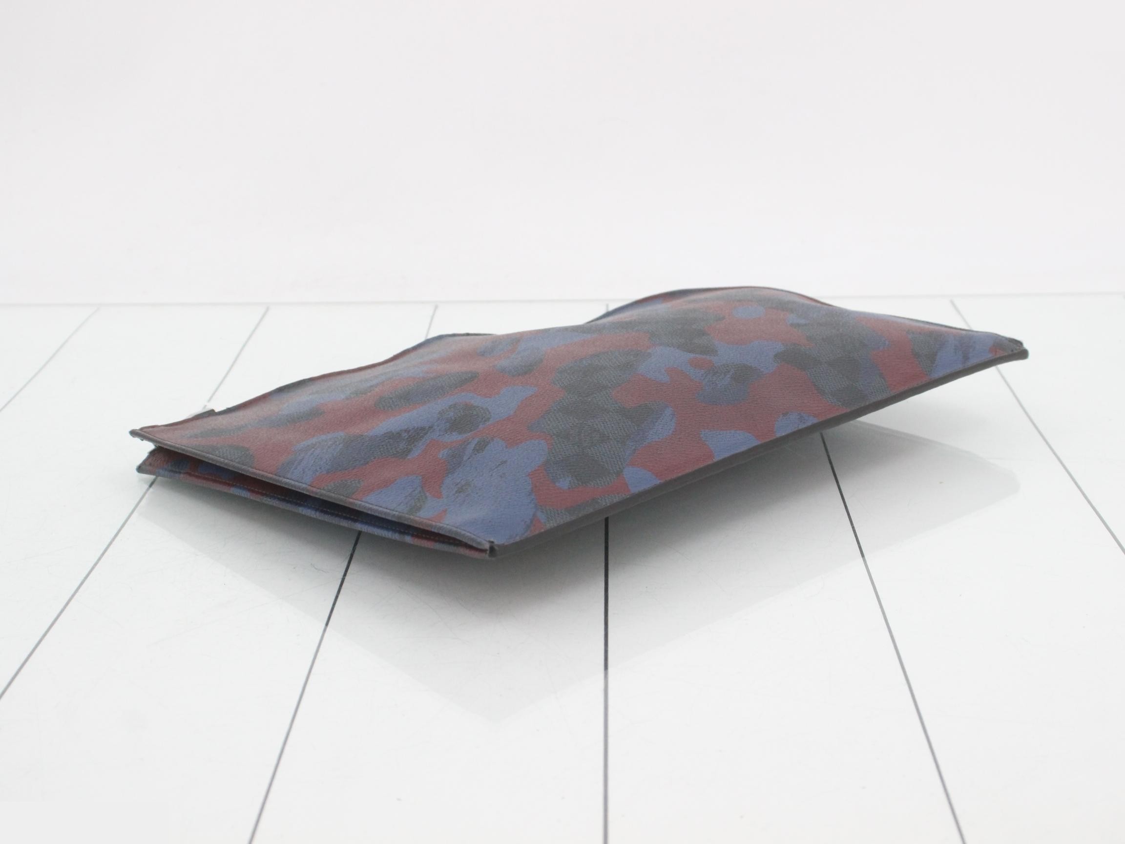 Damier Cobalt Pochette Jour GM Camouflage Clutch Bag — view 5