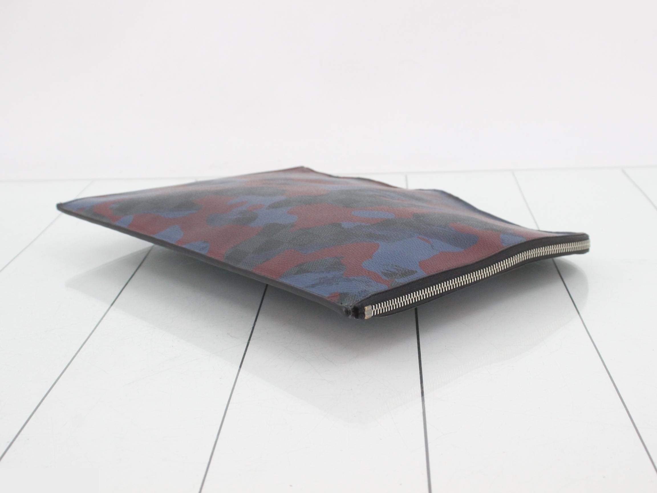 Damier Cobalt Pochette Jour GM Camouflage Clutch Bag — view 6
