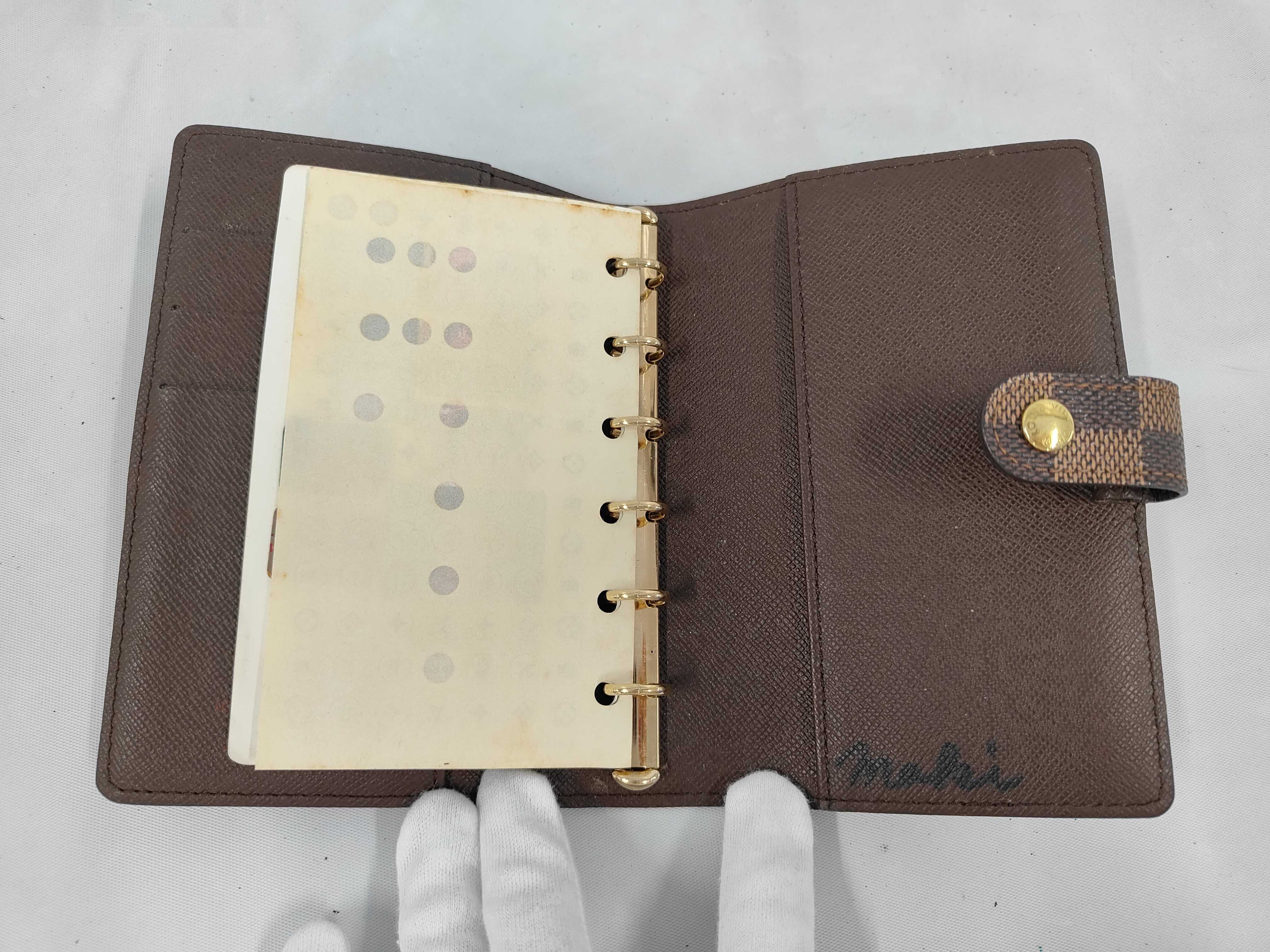 Damier Agenda PM (notebook cover) - Pen marks inside. — view 6