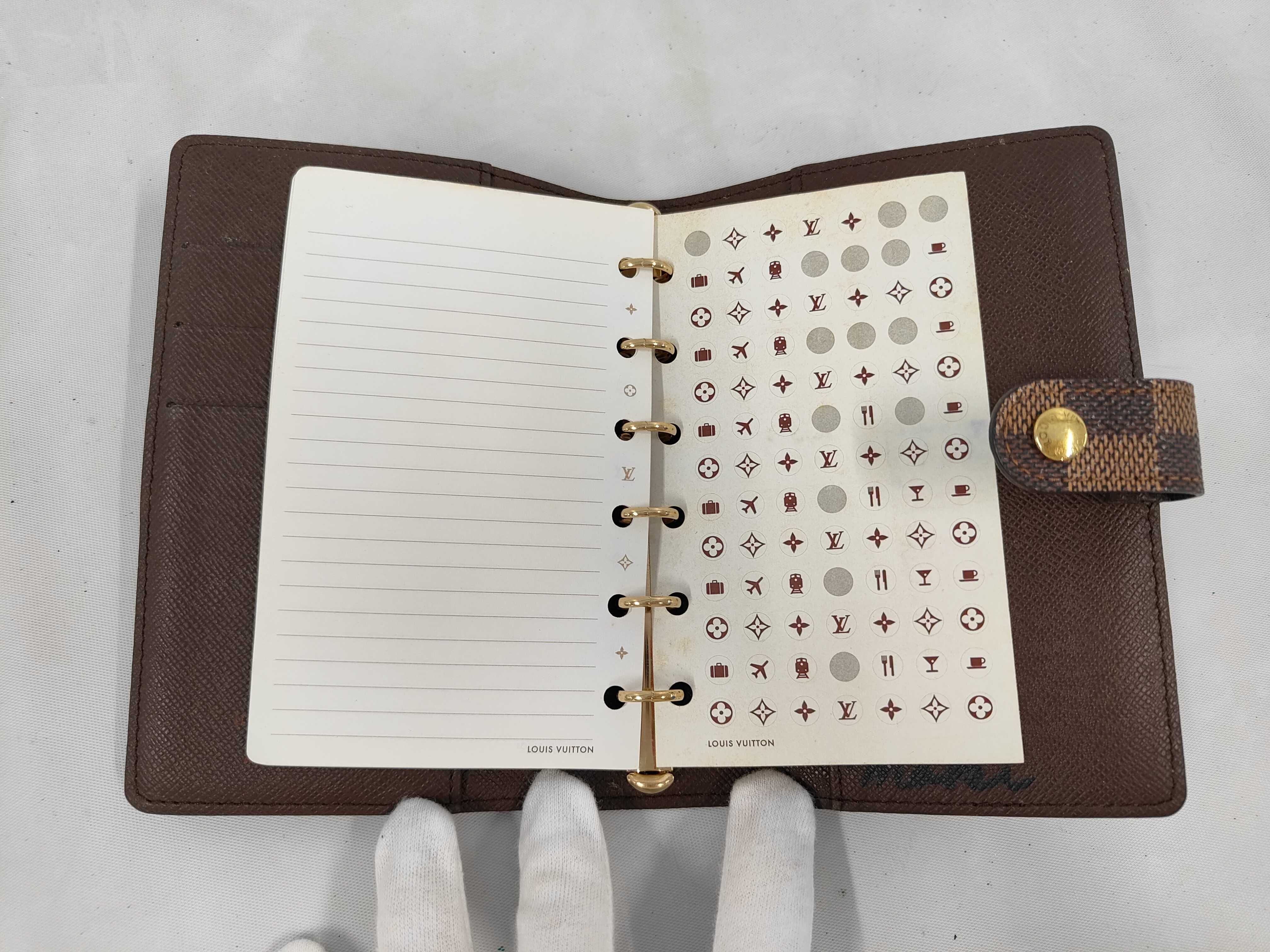 Damier Agenda PM (notebook cover) - Pen marks inside. — view 8