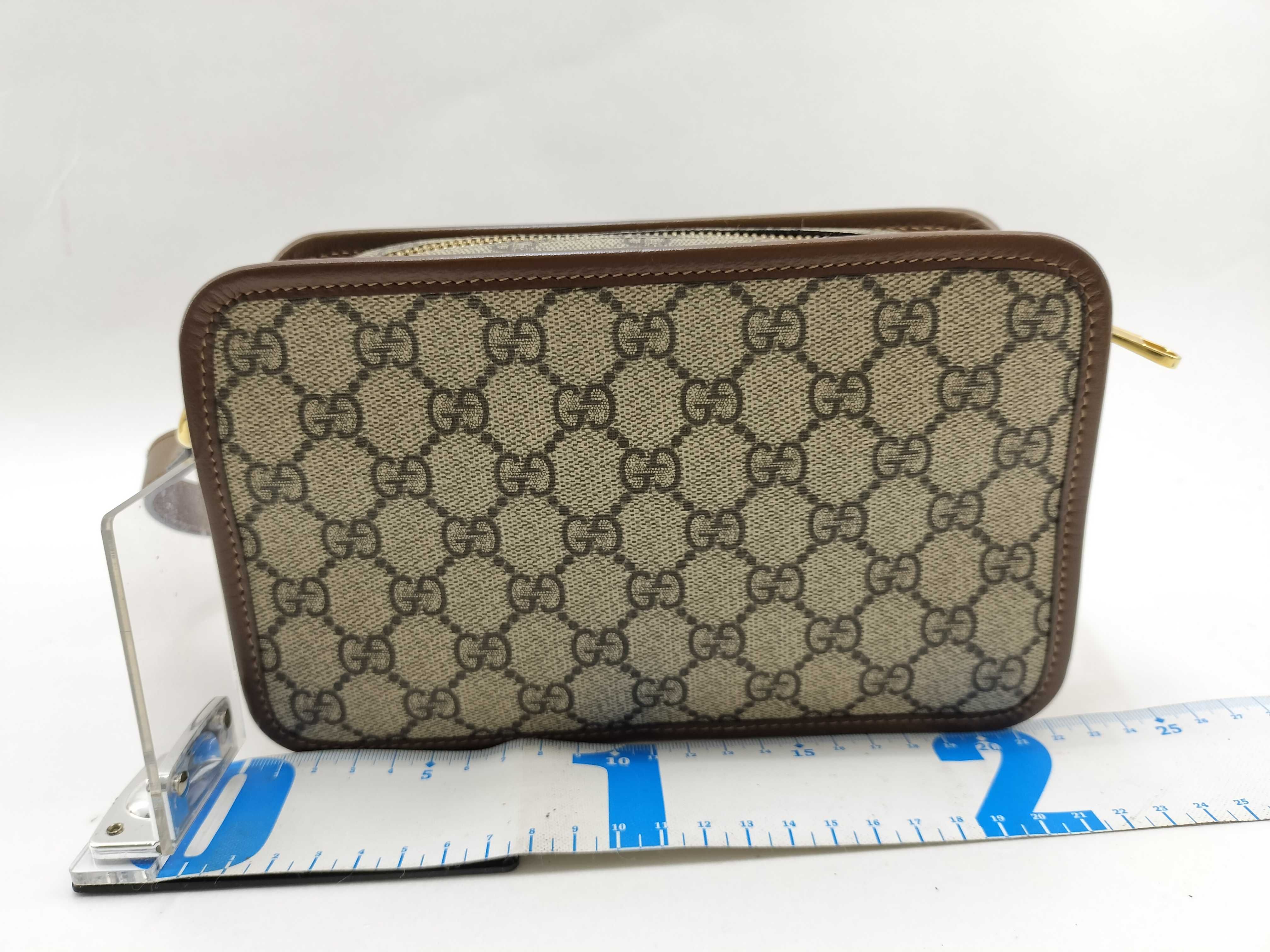 GG Supreme Shoulder Bag, Leather, Beige — view 2