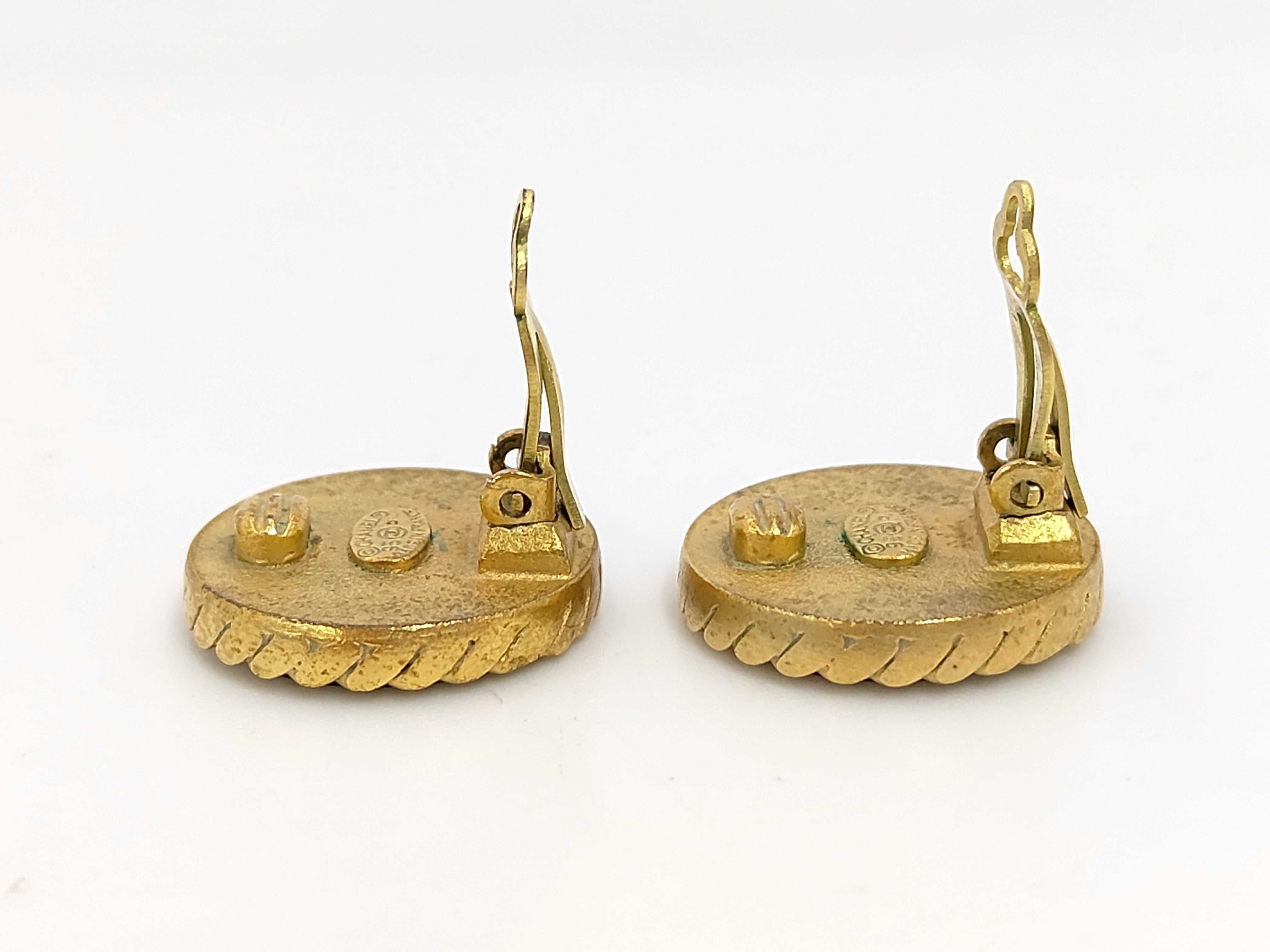 Coco Mark Gold Earrings — view 3