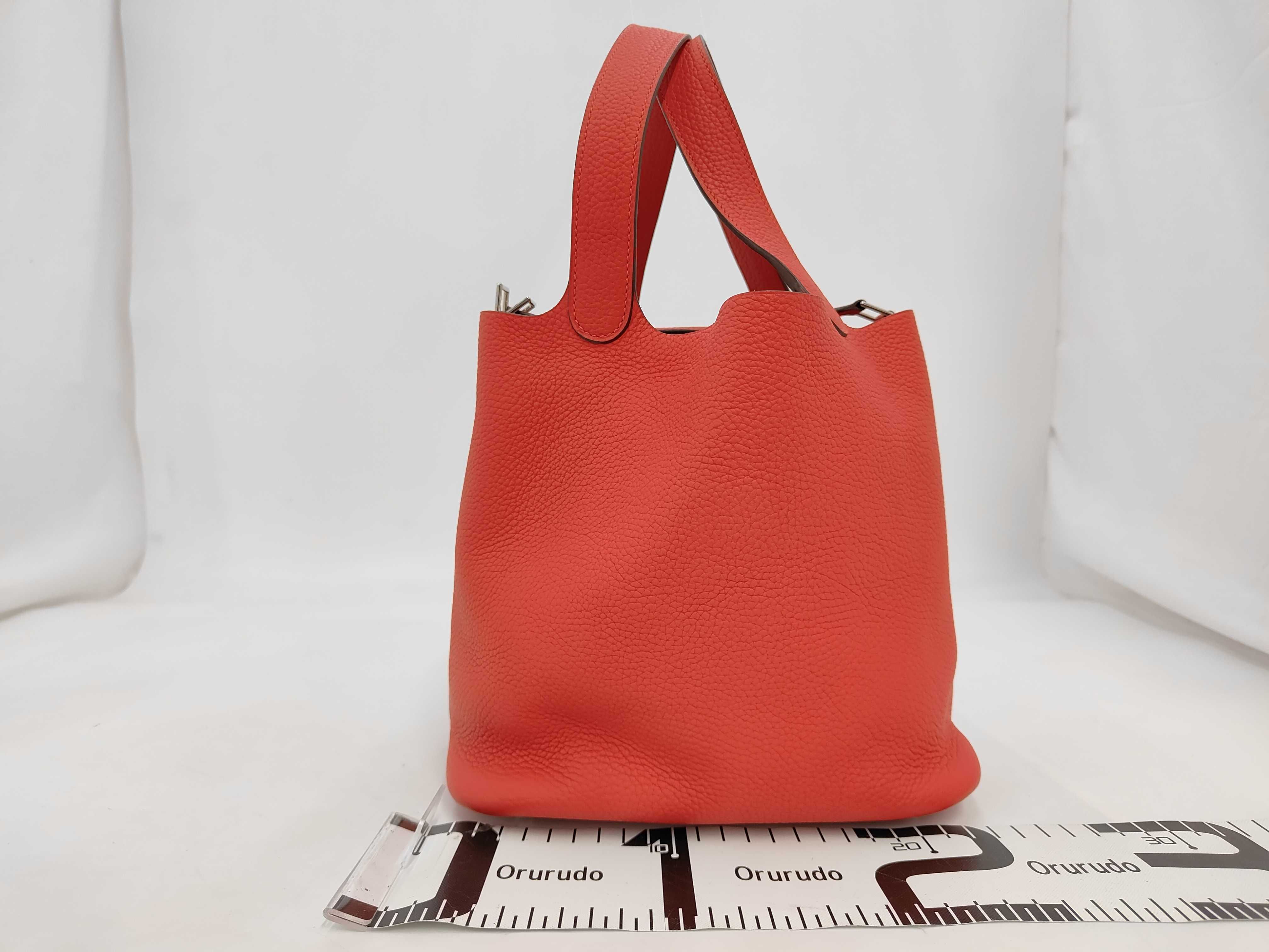 Picotin Lock MM Red X Stamp Handbag — view 2
