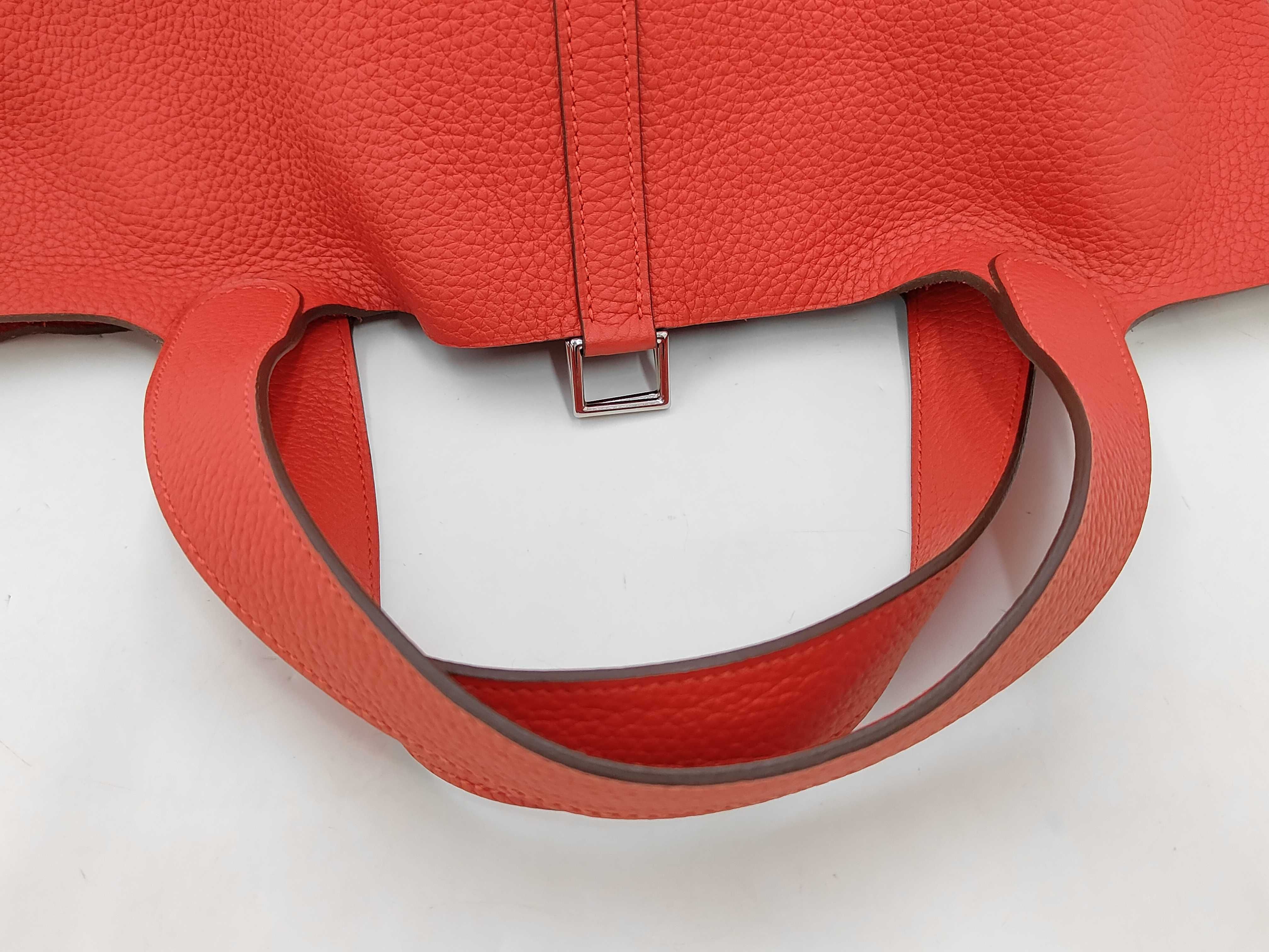 Picotin Lock MM Red X Stamp Handbag — view 5
