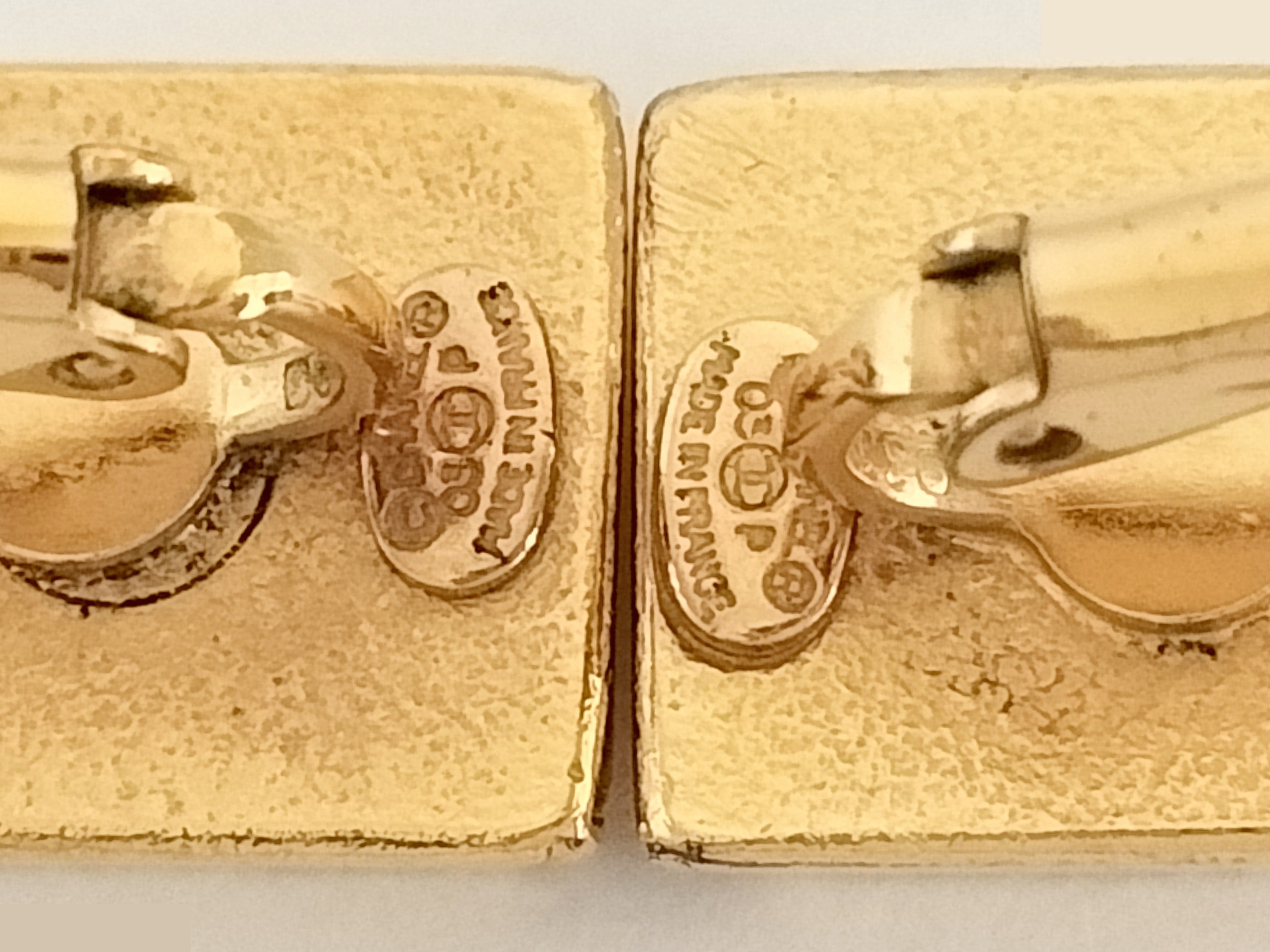 Coco Square Gold Earrings — view 3