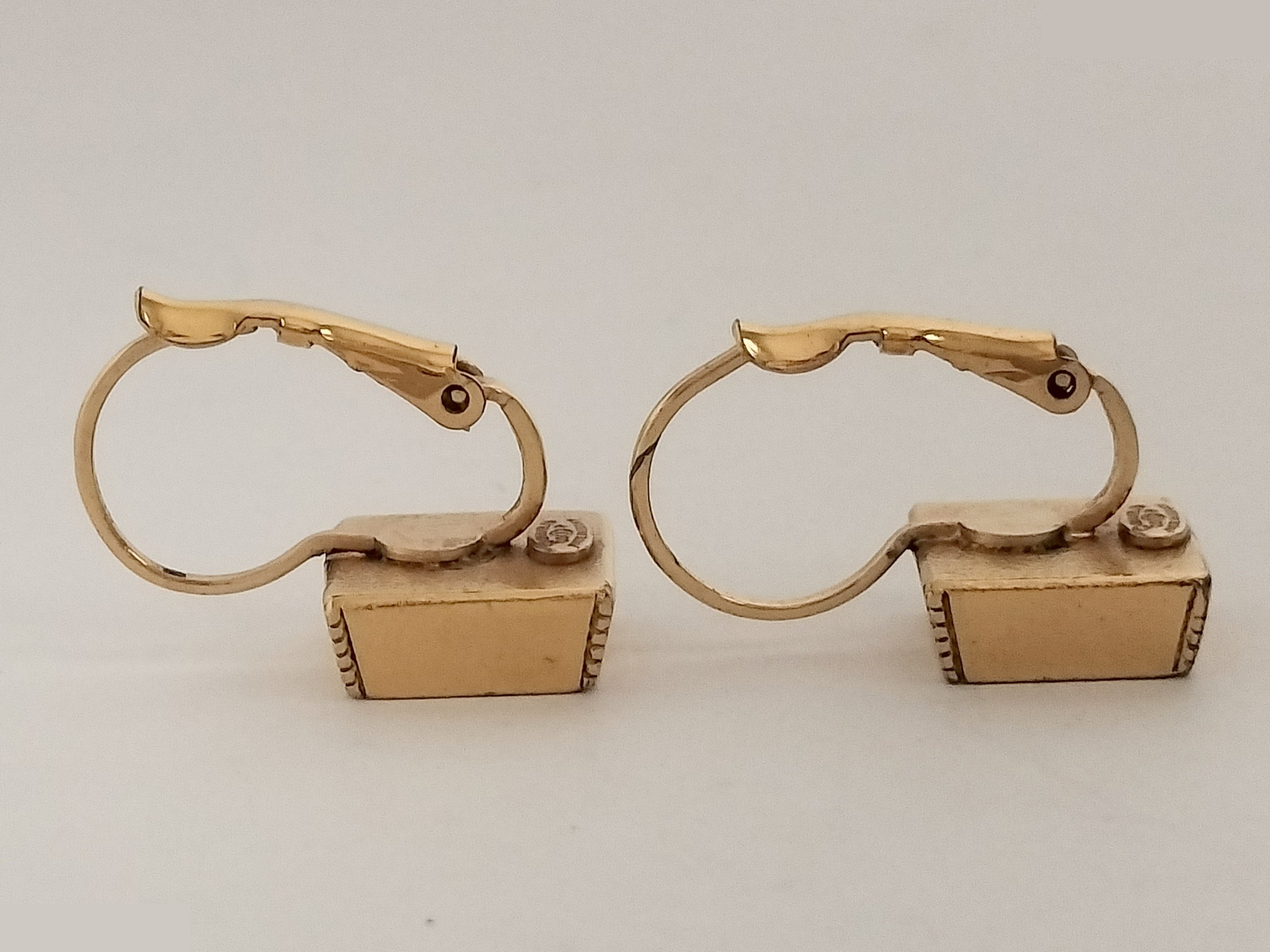 Coco Square Gold Earrings — view 6