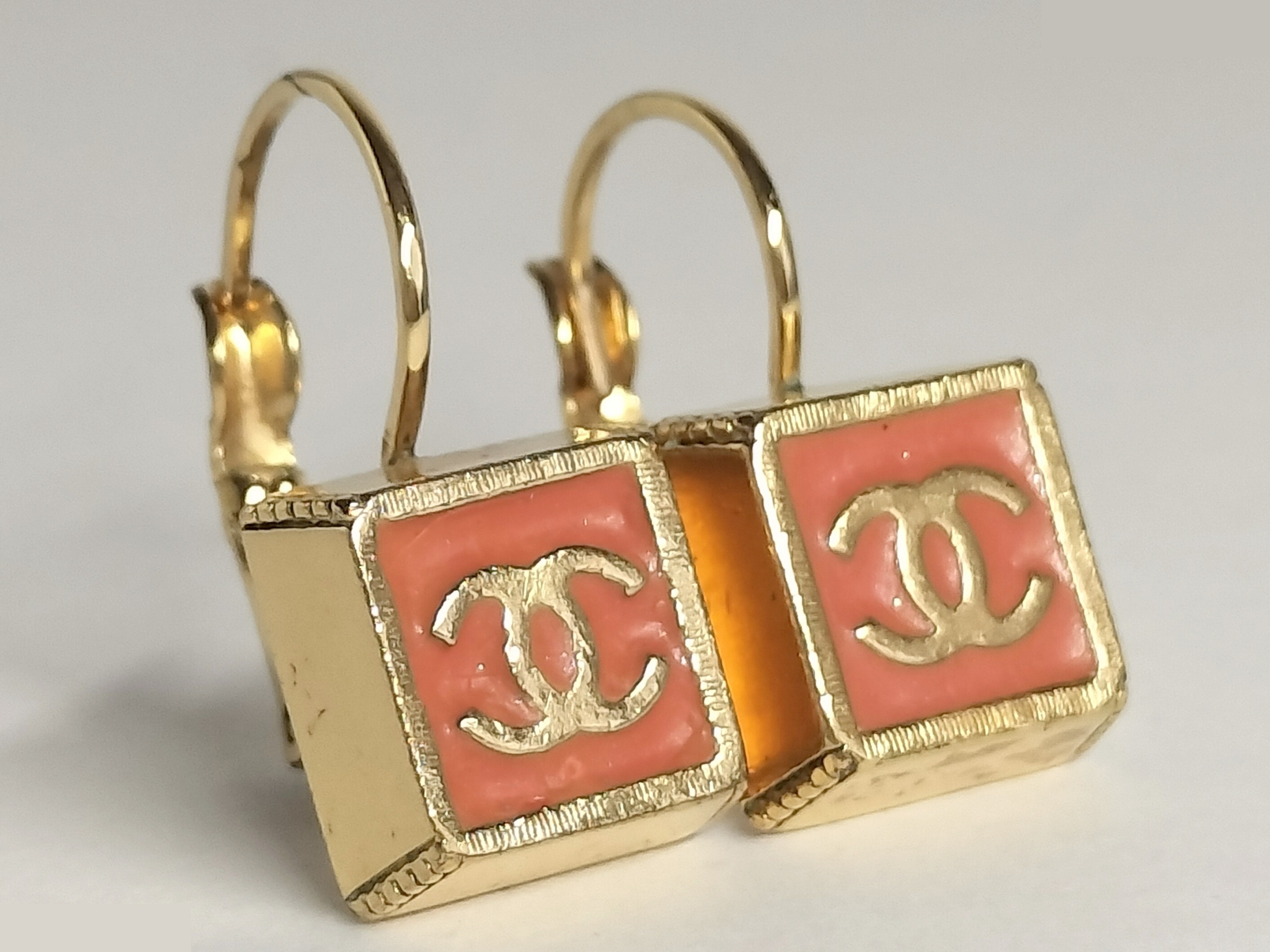 Coco Square Gold Earrings — view 7