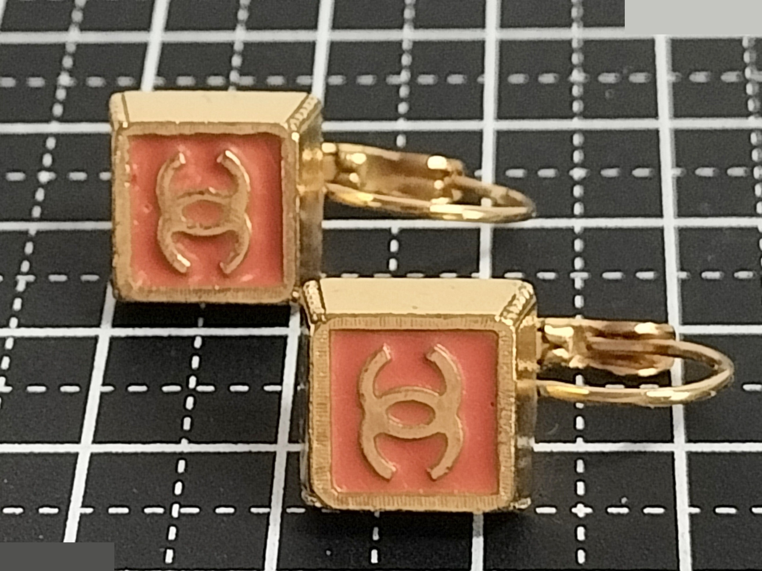 Coco Square Gold Earrings — view 8