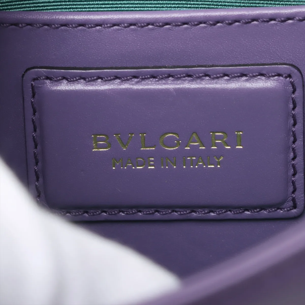 Serpenti Forever Leather Chain Shoulder Bag Purple with Mirror — view 7