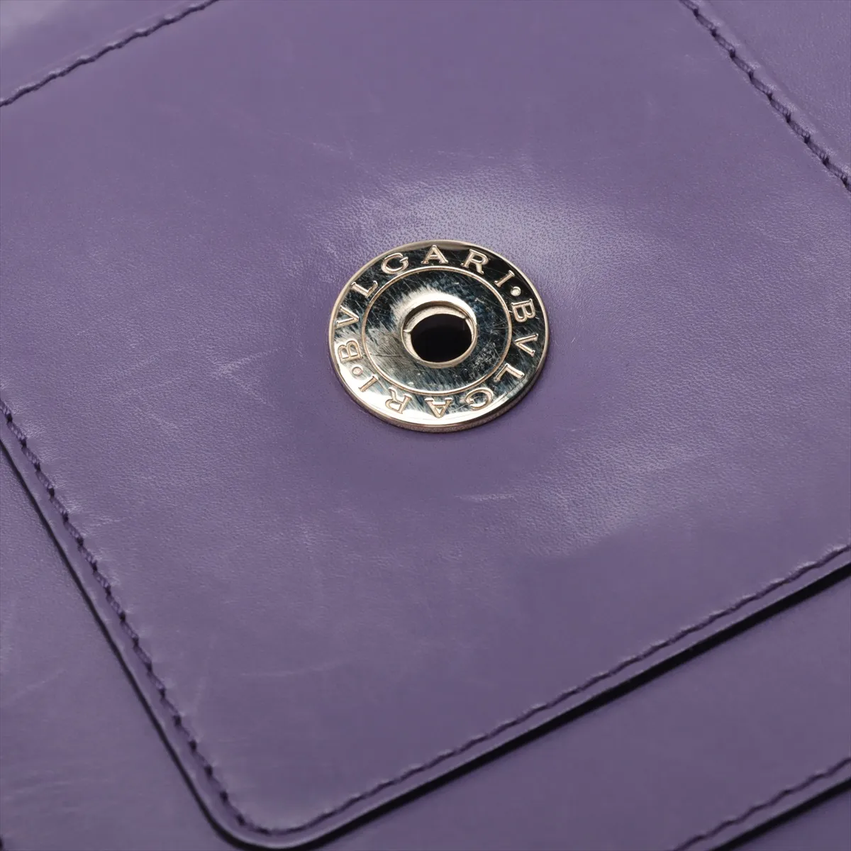 Serpenti Forever Leather Chain Shoulder Bag Purple with Mirror — view 8