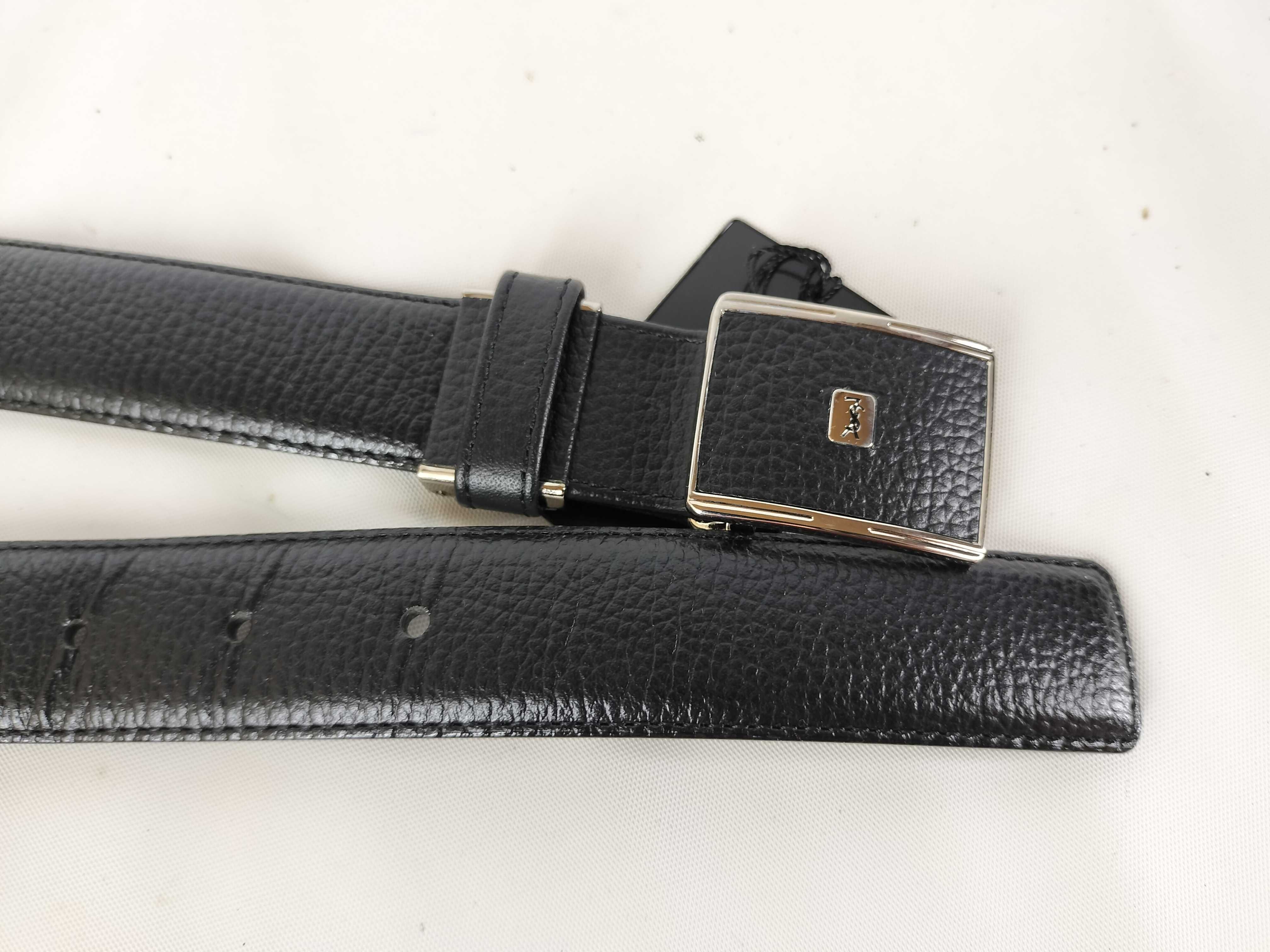 Men's Belt with Tag and Mini Logo Buckle — view 4