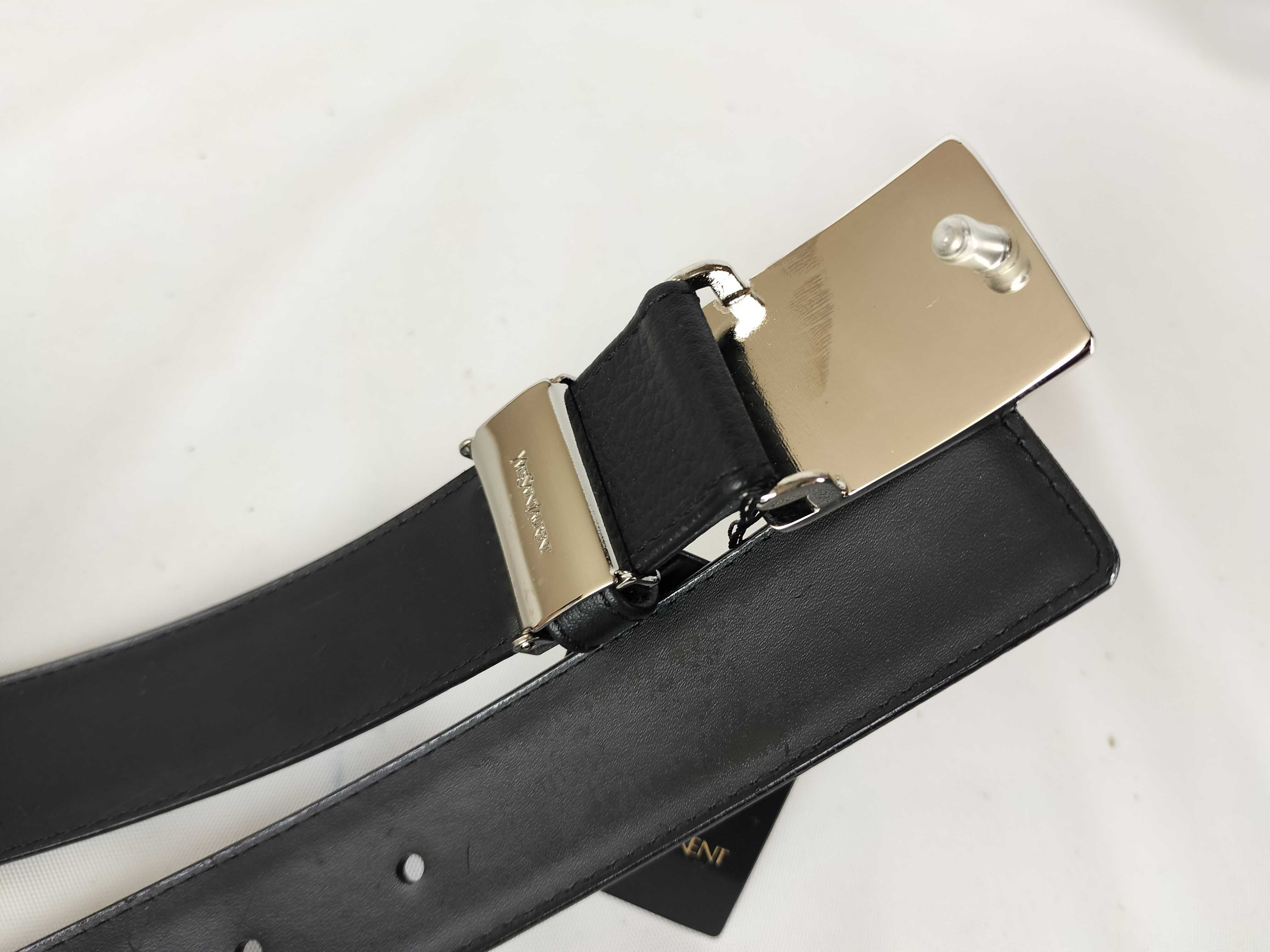 Men's Belt with Tag and Mini Logo Buckle — view 5
