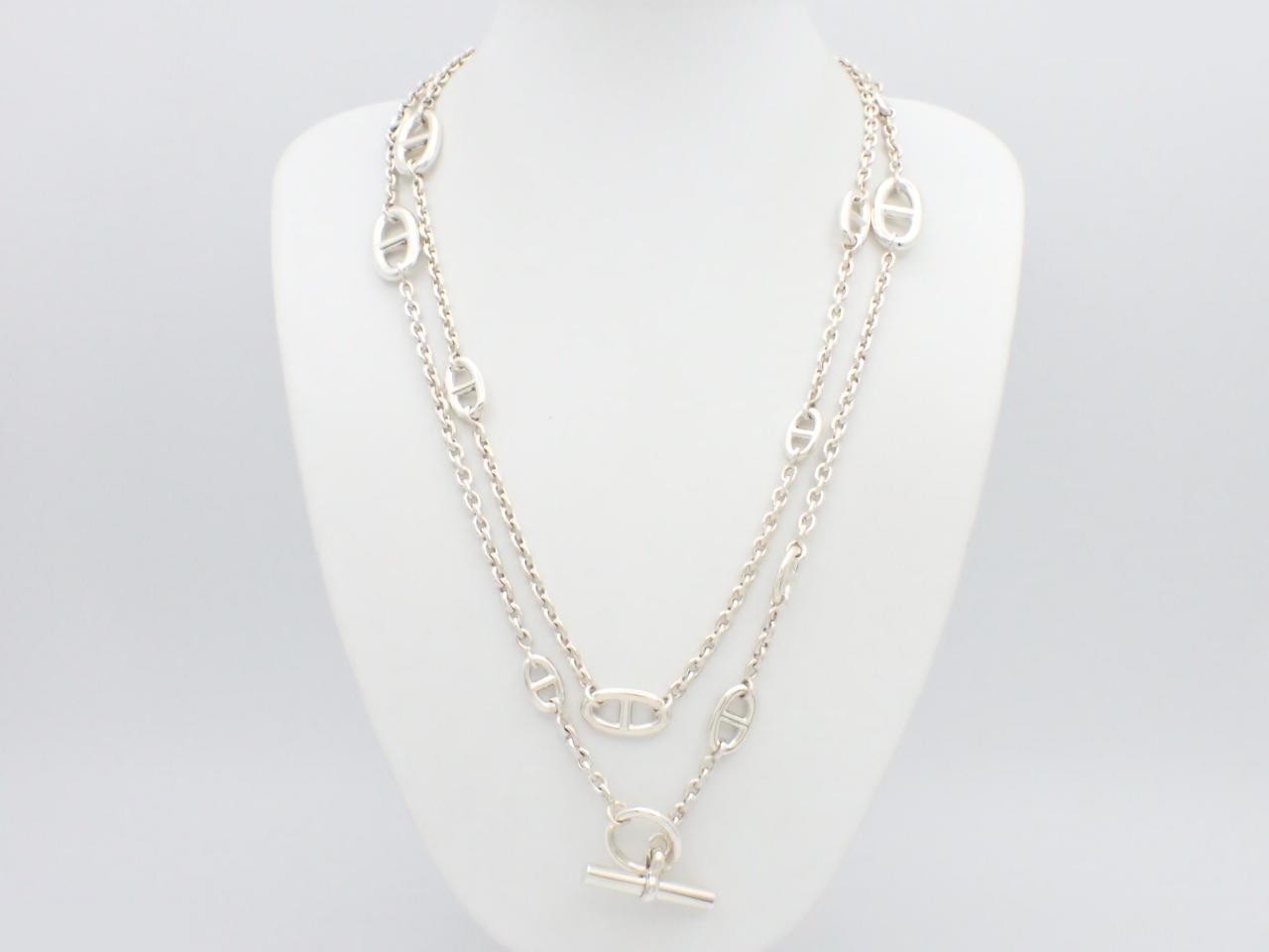 Ag925/98.3g Farandole Long Necklace, Neck Circumference Approx. 120cm — view 3
