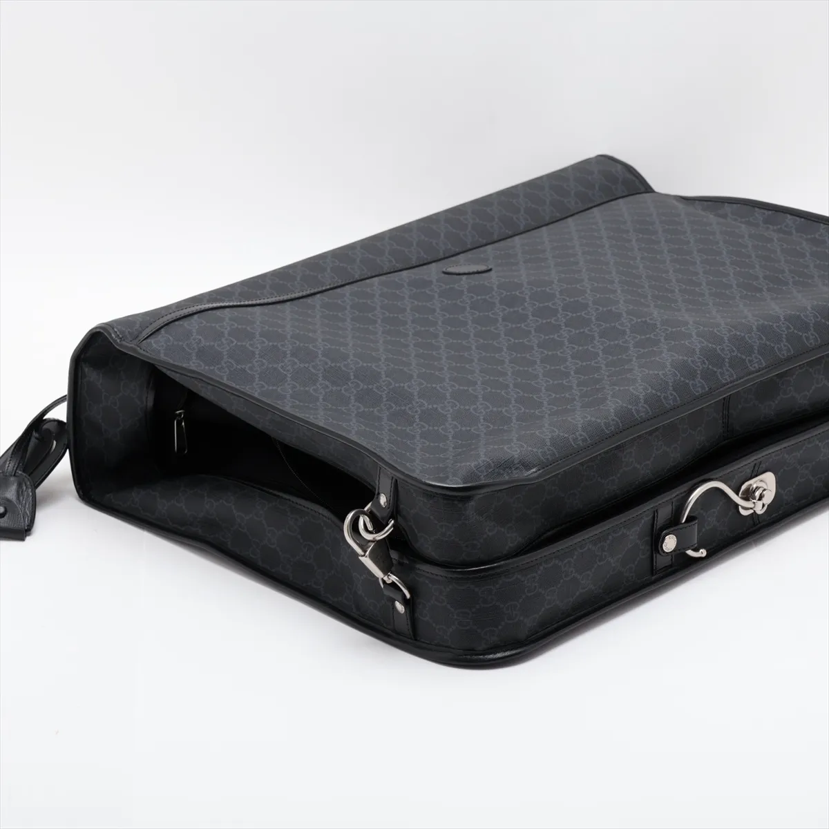 GG Supreme PVC x Leather 2-Way Handbag, Black, 703484, Includes 2 Hangers — view 4