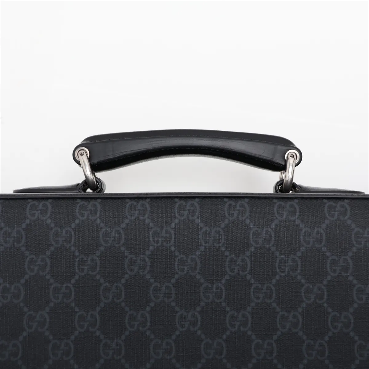 GG Supreme PVC x Leather 2-Way Handbag, Black, 703484, Includes 2 Hangers — view 6