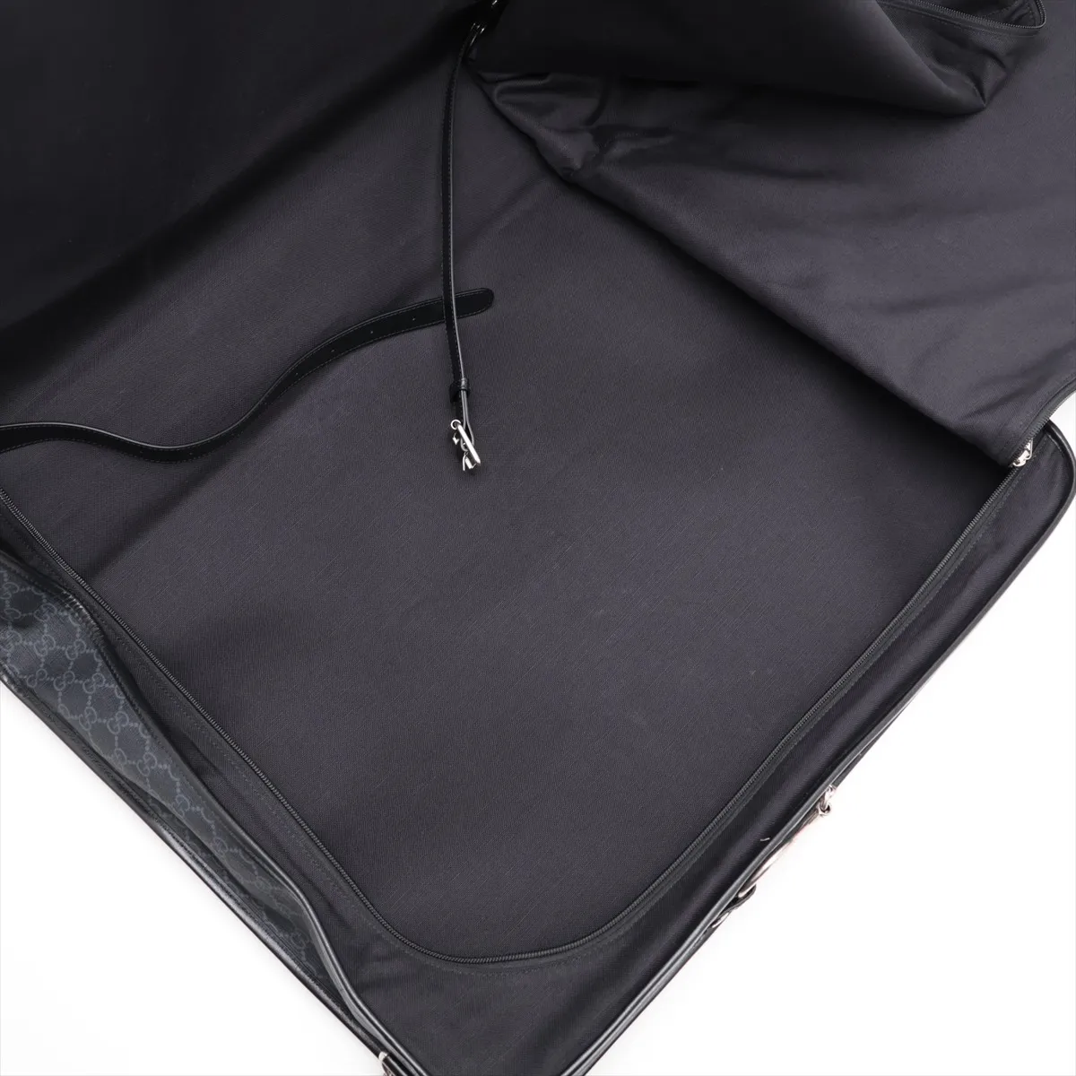 GG Supreme PVC x Leather 2-Way Handbag, Black, 703484, Includes 2 Hangers — view 9
