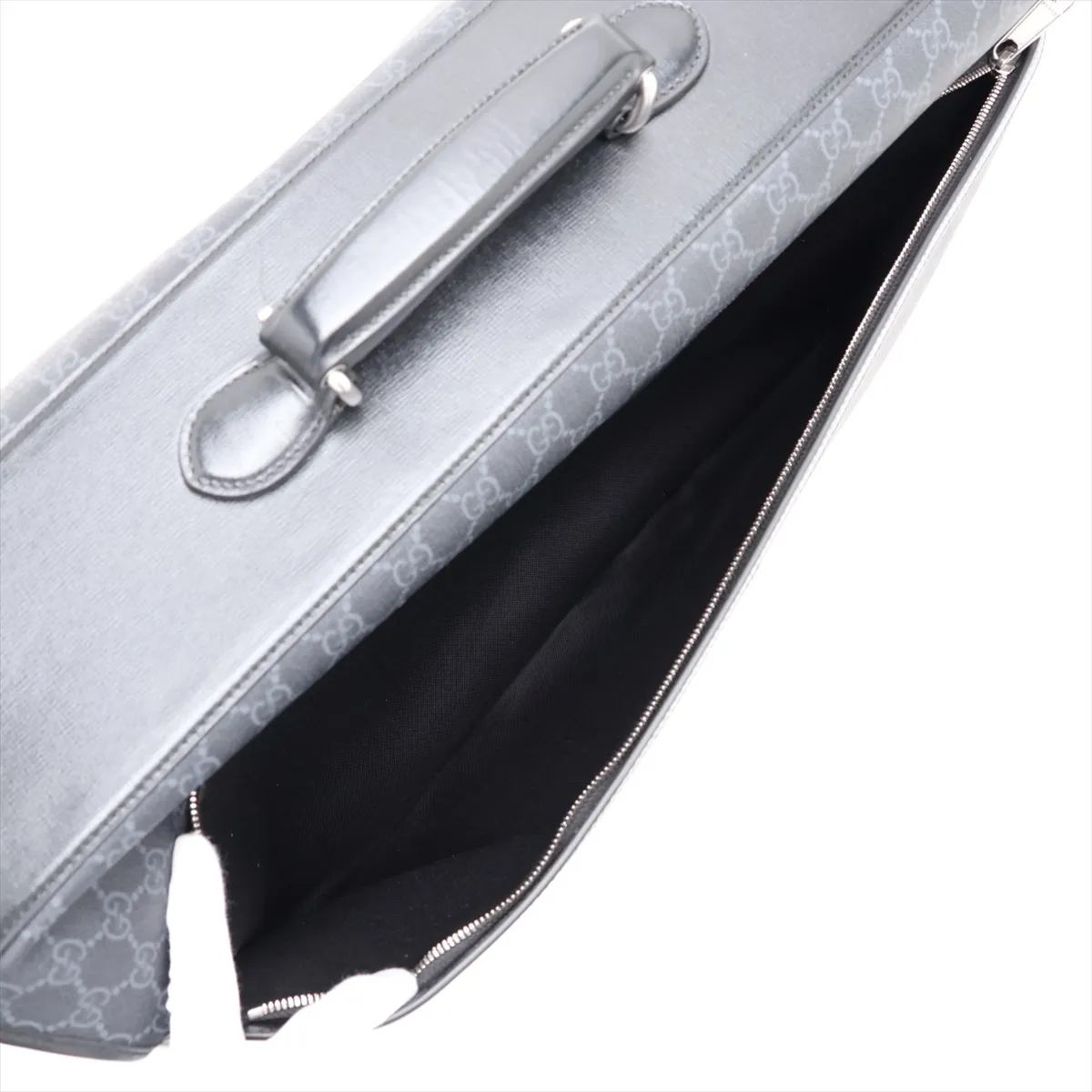 GG Supreme PVC x Leather 2-Way Handbag, Black, 703484, Includes 2 Hangers — view 10