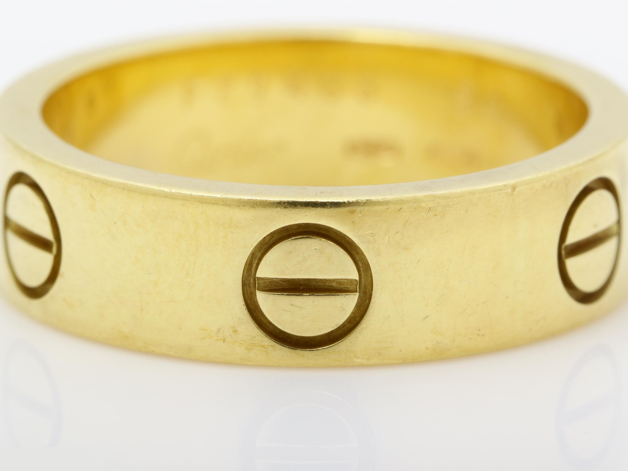 750YG Love Ring, 8g, Size #54, Width approx. 5.5mm — view 2