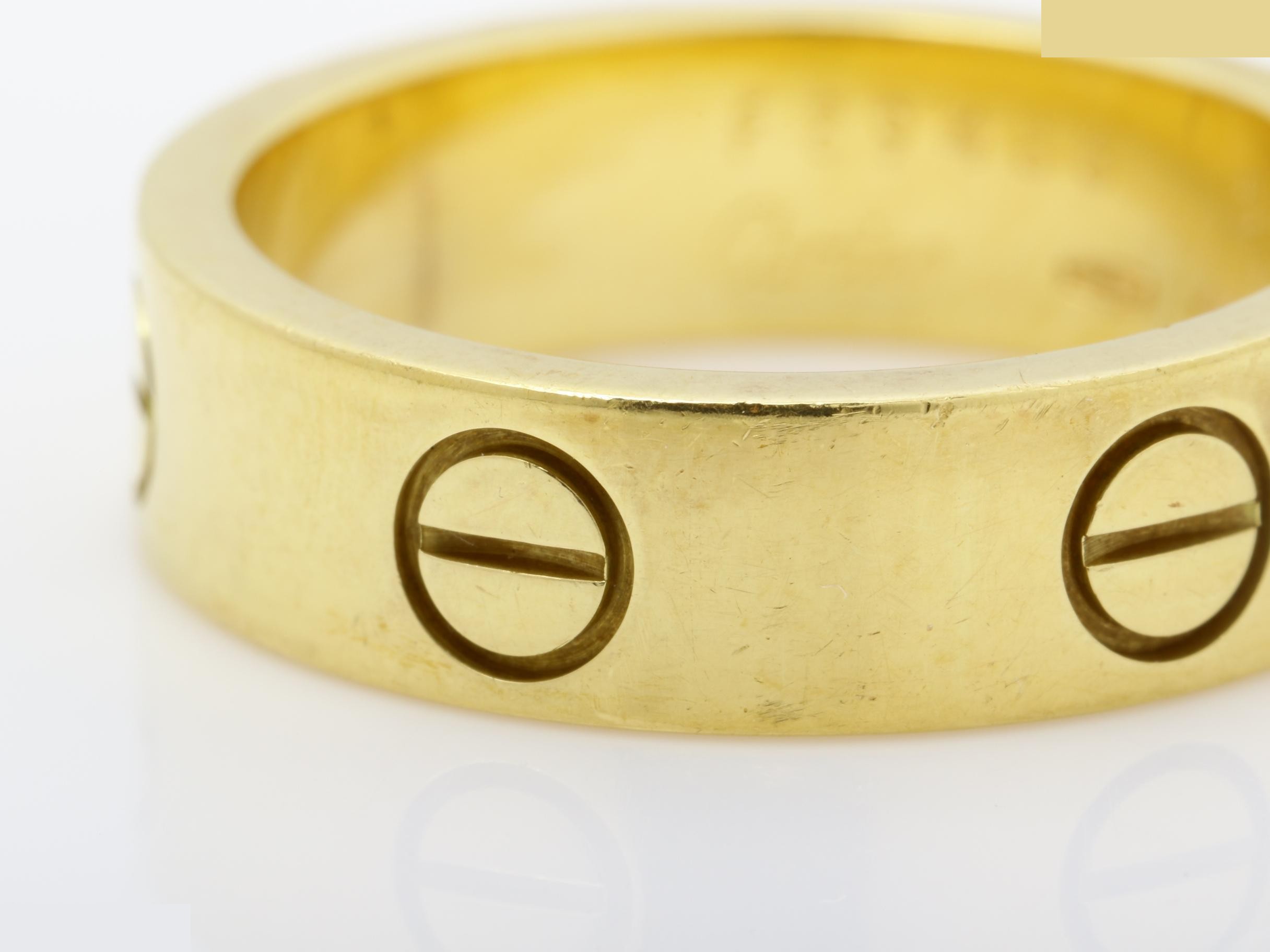 750YG Love Ring, 8g, Size #54, Width approx. 5.5mm — view 3