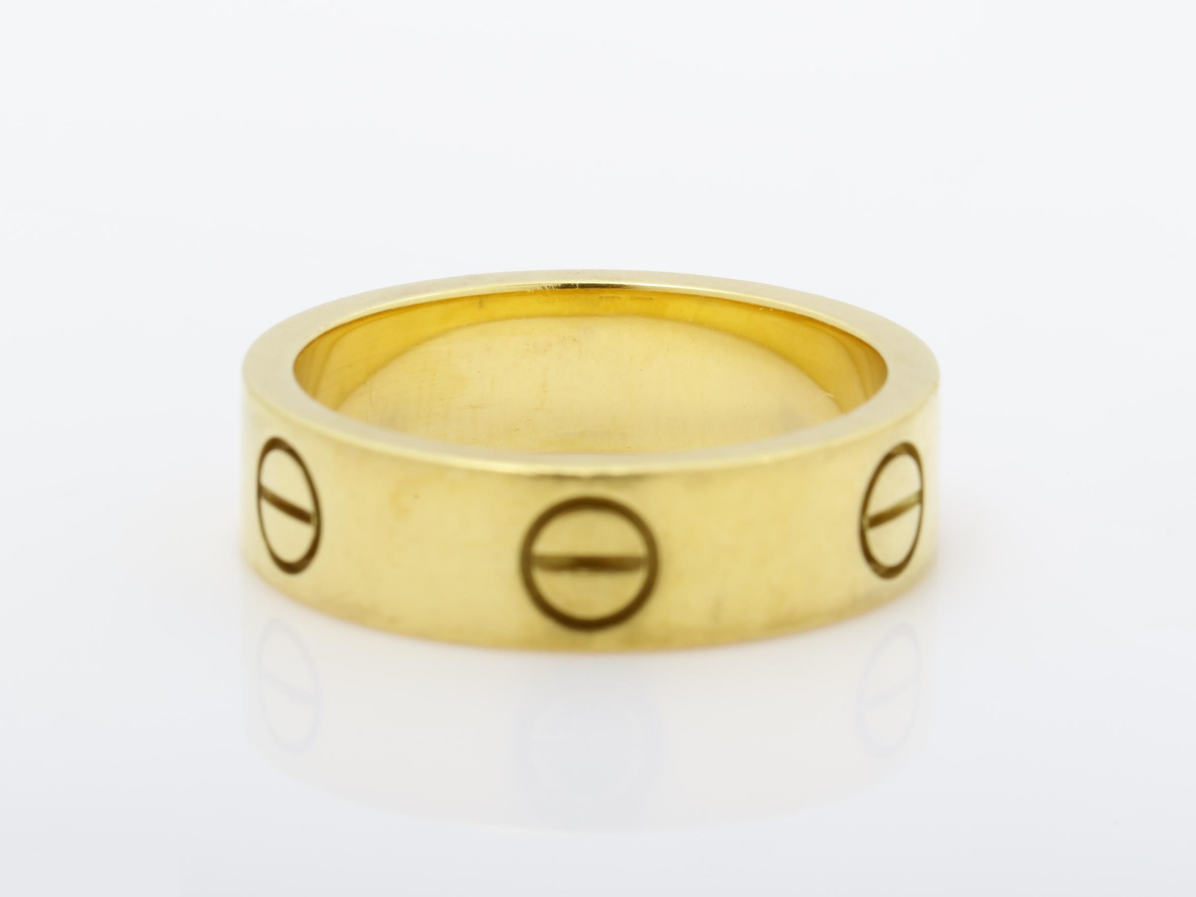 750YG Love Ring, 8g, Size #54, Width approx. 5.5mm — view 4