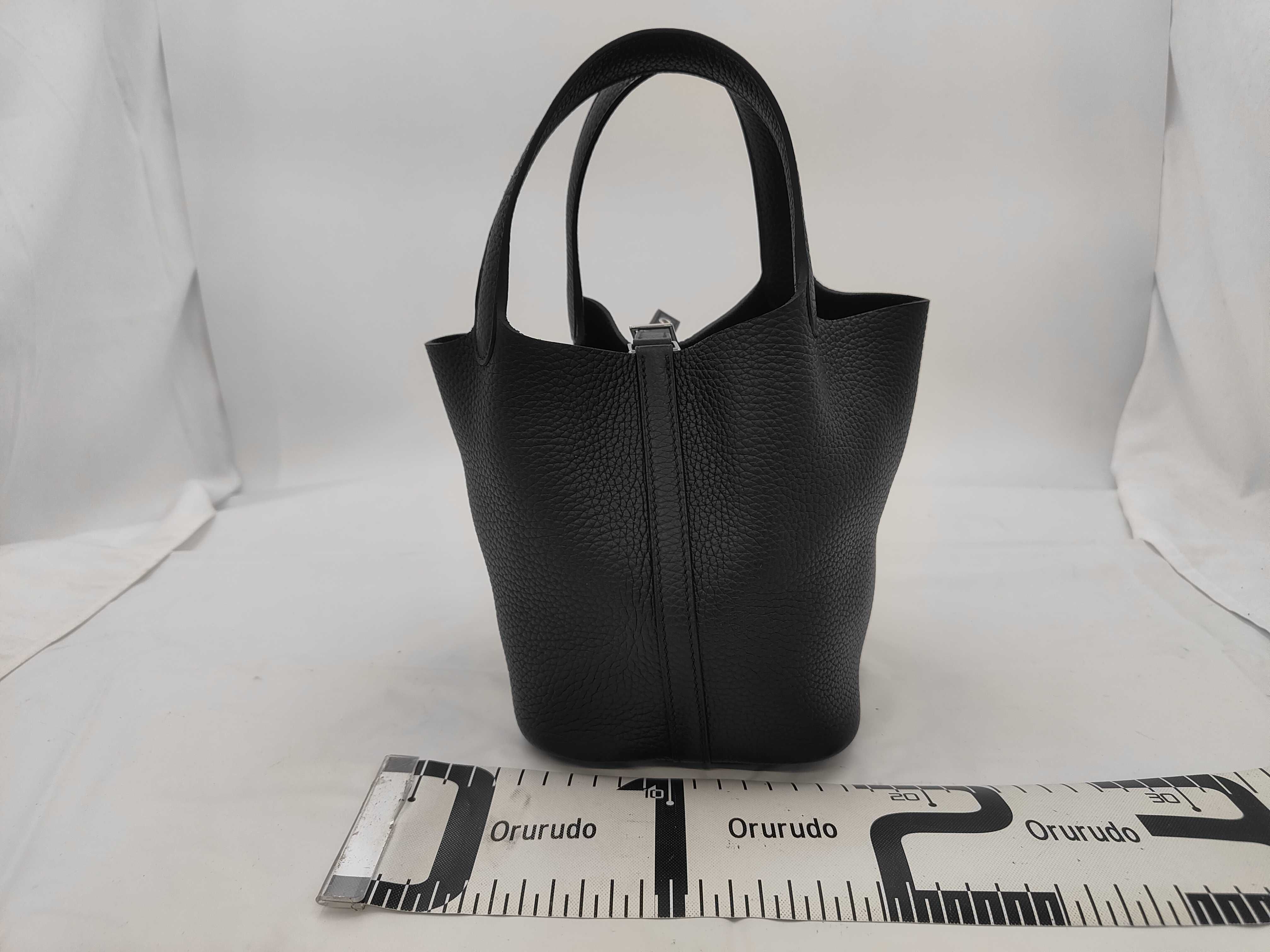 Picotin Lock PM Black P Hardware K Stamp Handbag — view 2