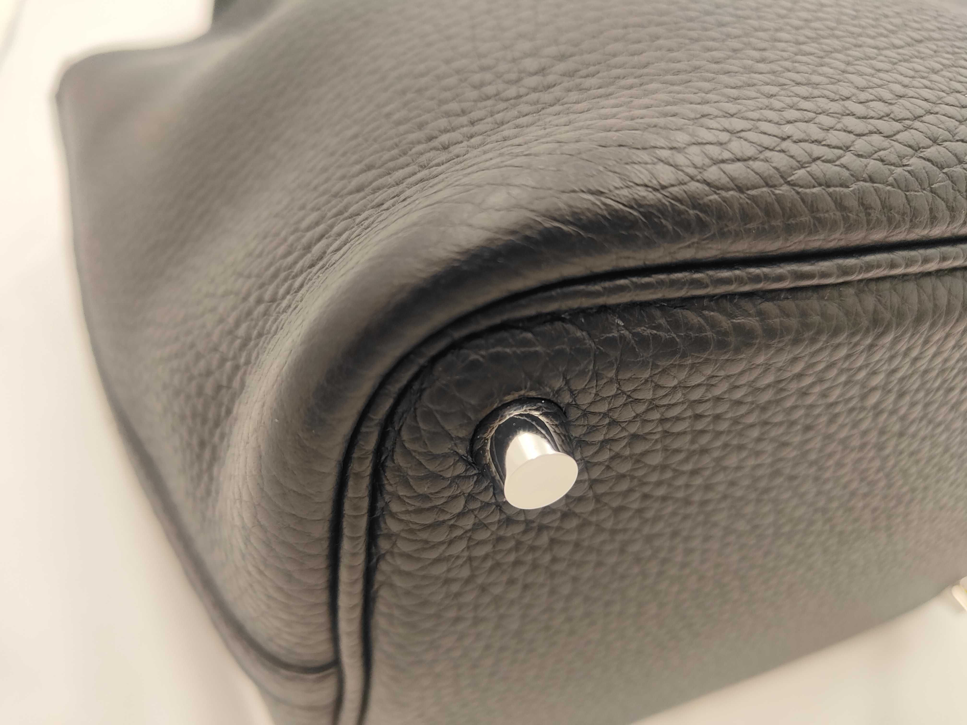 Picotin Lock PM Black P Hardware K Stamp Handbag — view 6