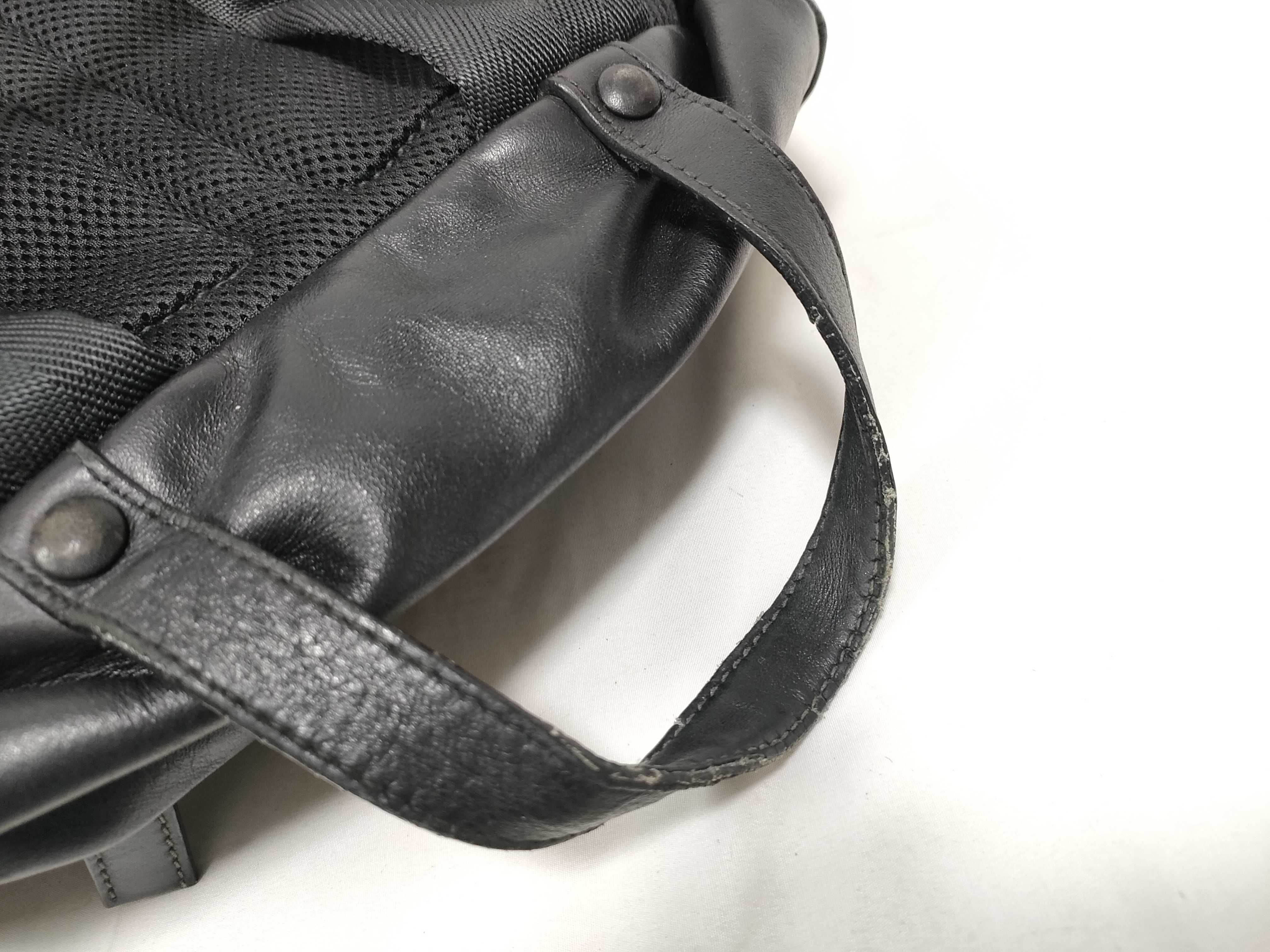 Tessuto Nylon x Leather Backpack/Rucksack, Black, 2VZ135 — view 11